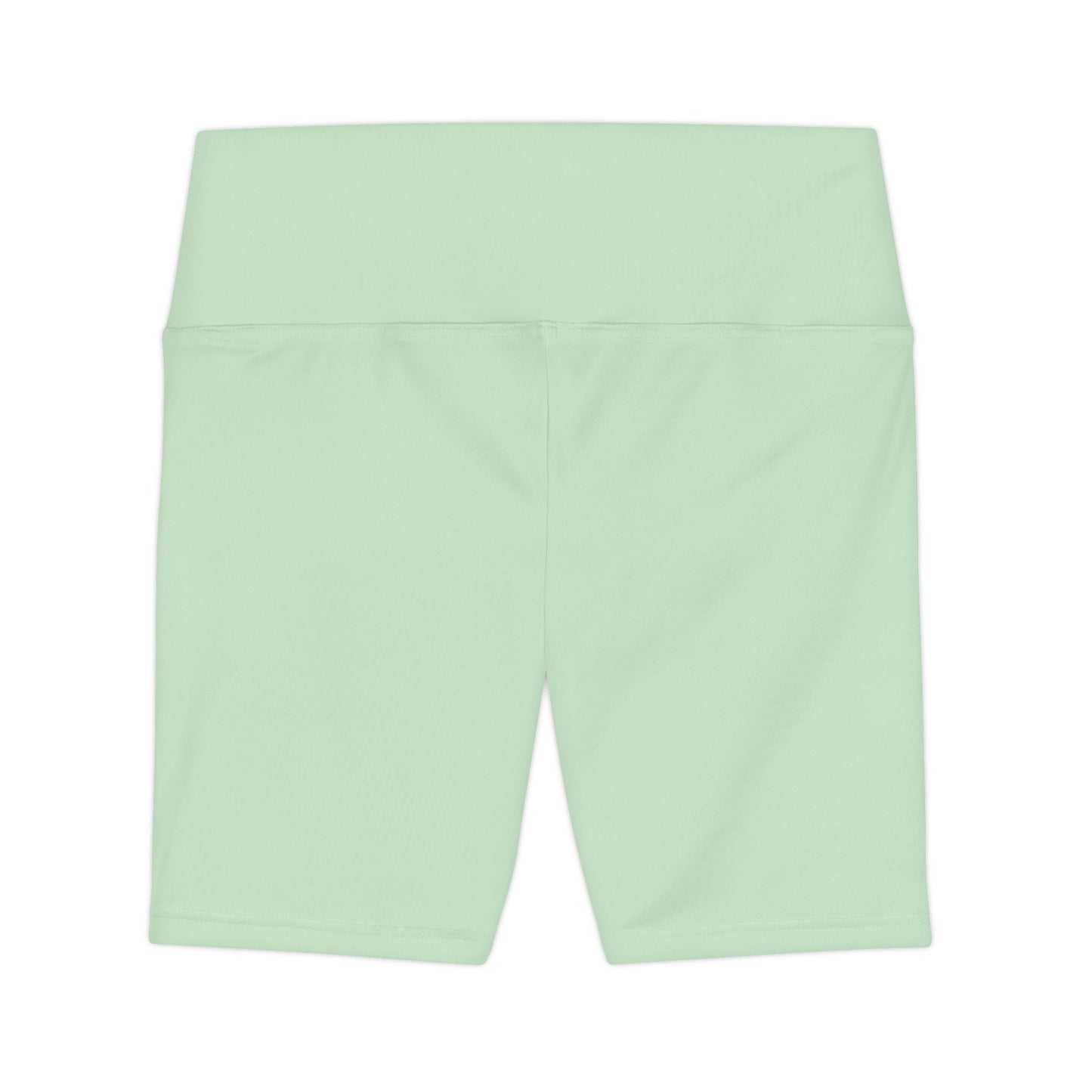 Light Green Mist Mint Workout Shorts — High-Waist Mint Bike Shorts for Women