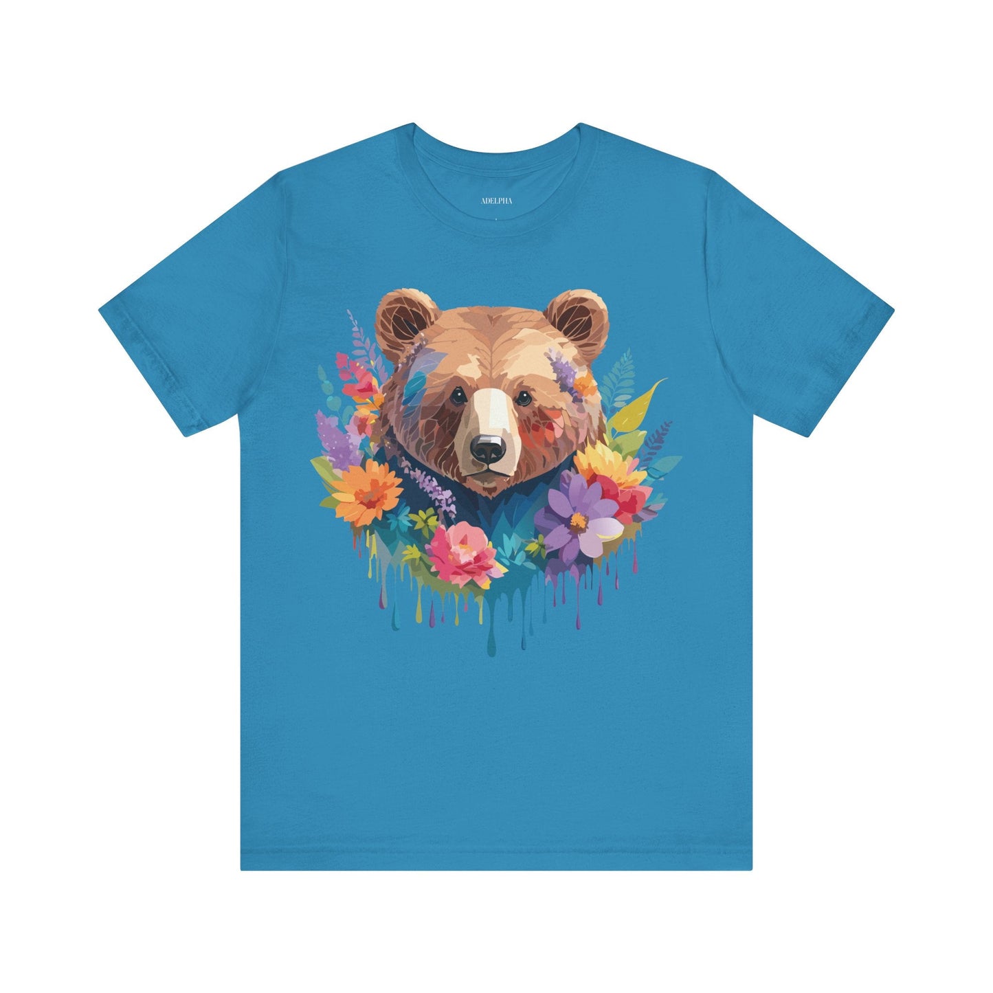 Bear Graphic Unisex 100 Cotton Short Sleeve Art Design Vintage T-Shirt 3