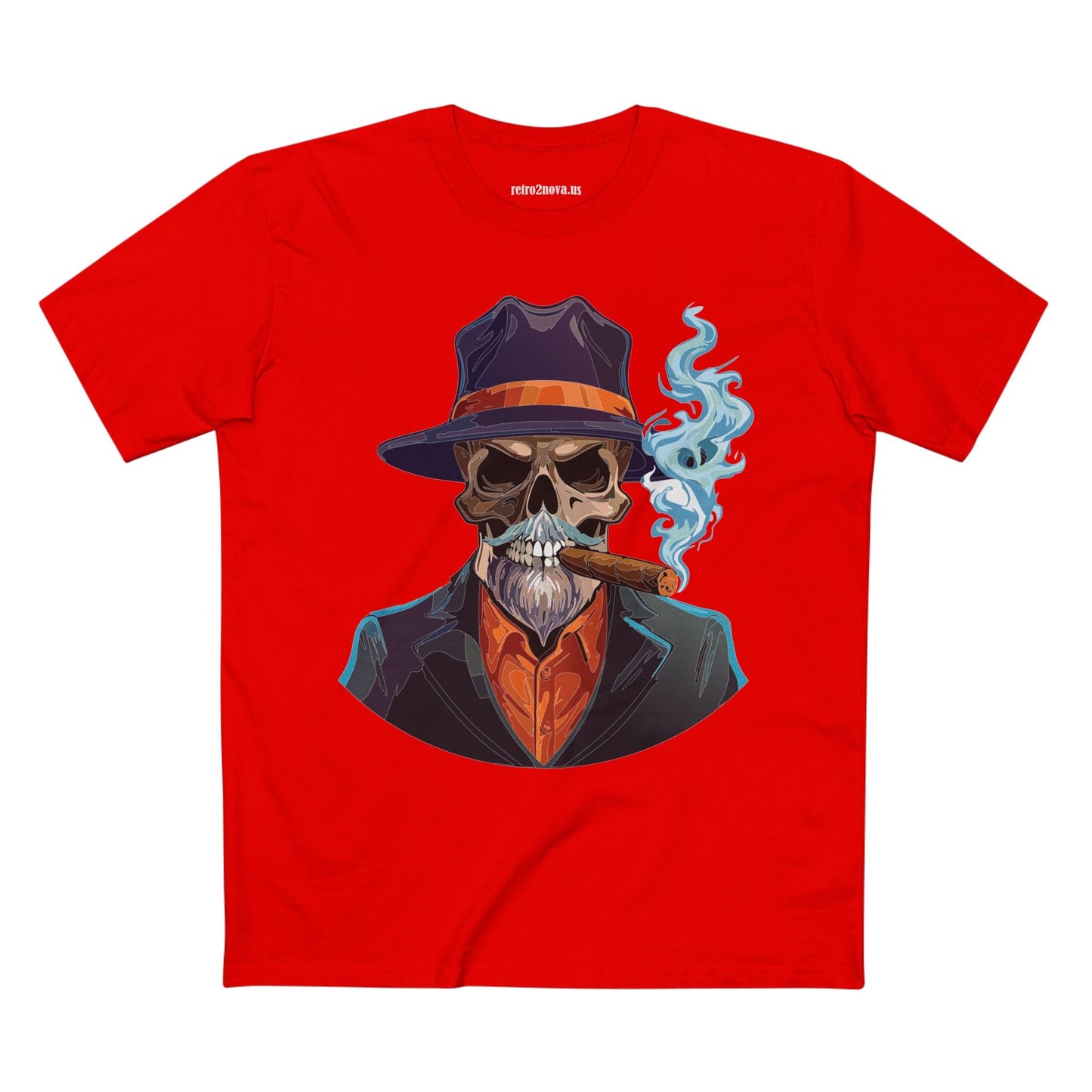 Skull Skeleton Shirt Unisex Premium Cotton Tee With Original Art Design Retro2Nova