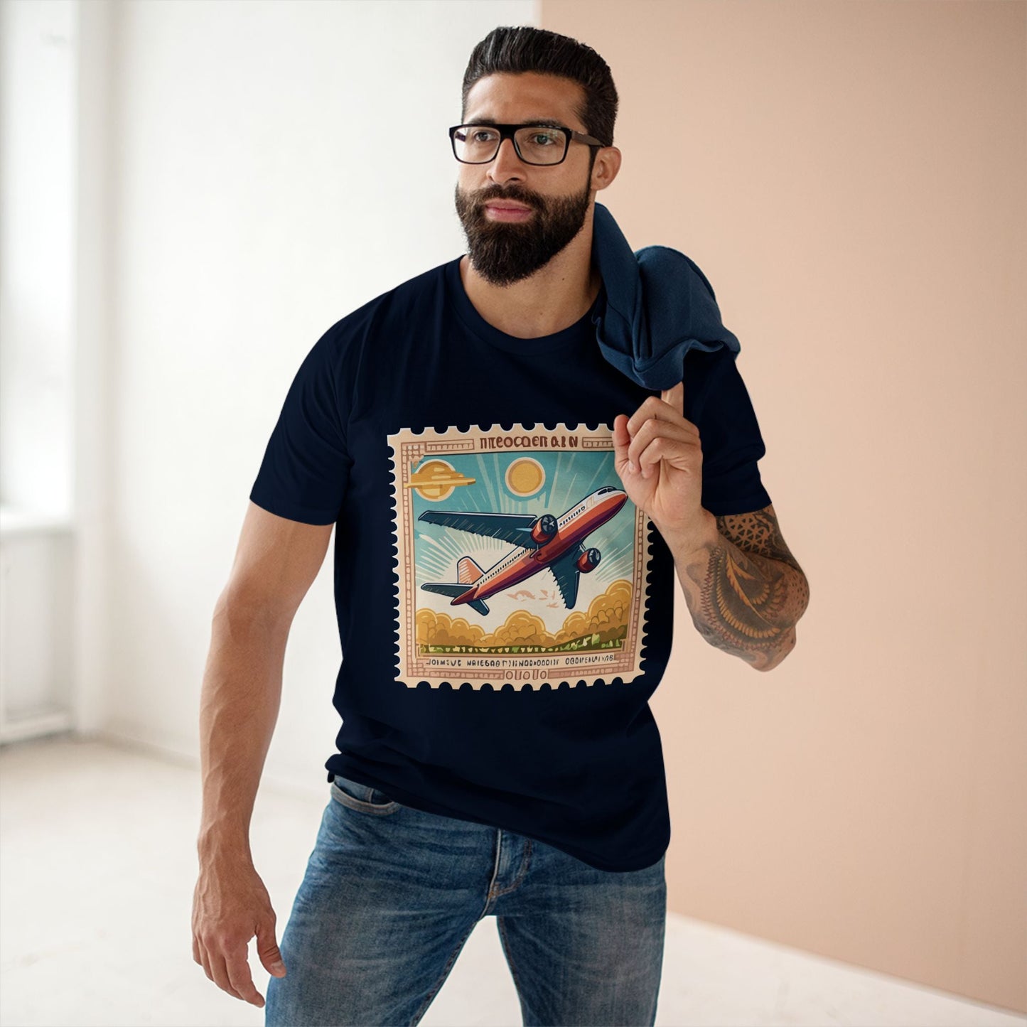 Stamp Shirt Postage Stamp Tee PS5 Unisex Premium Cotton Art Tee By Retro2Nova Pro