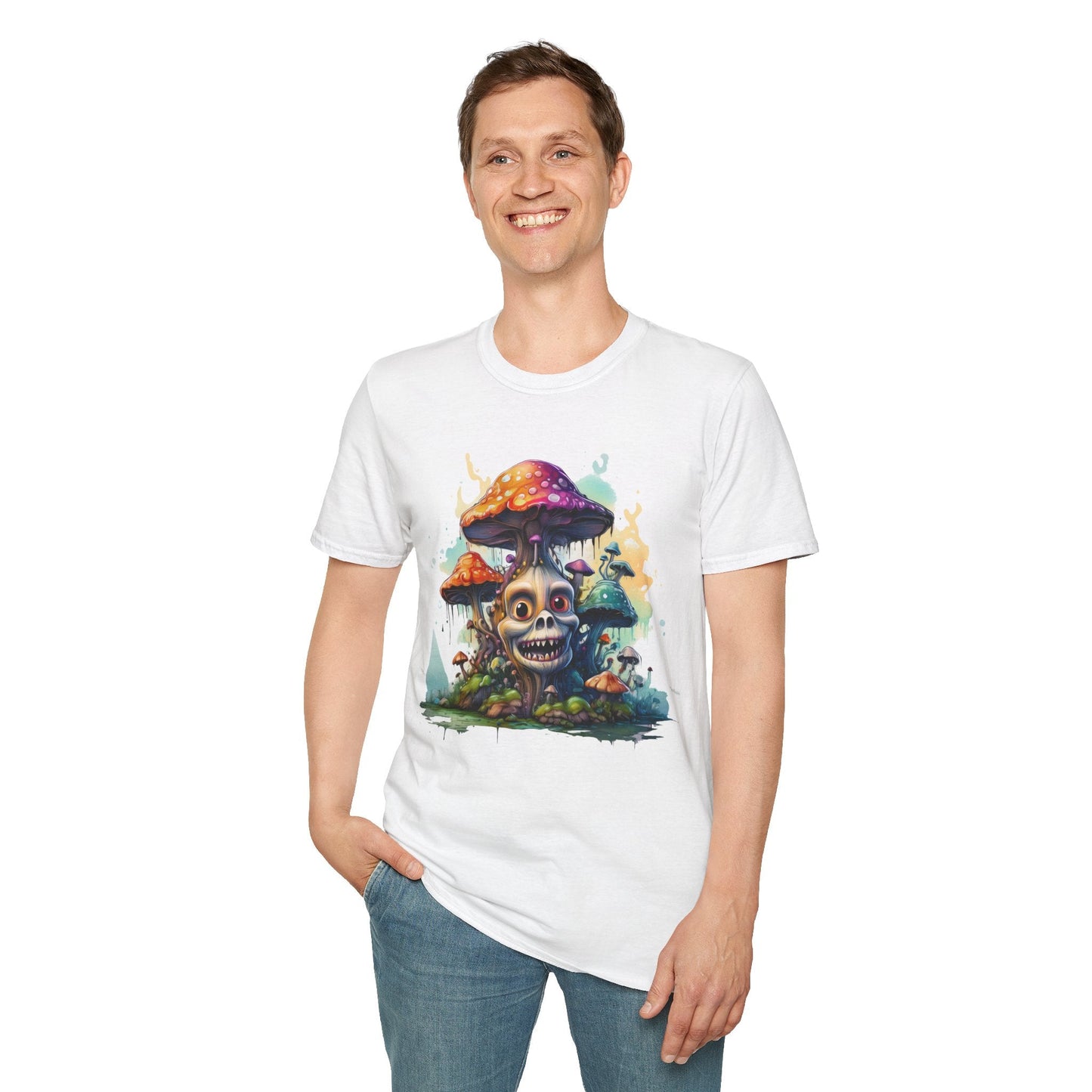 Mashroom Tee Shirt Unisex Graphic Mashroom Tee Fun Fungus Design Softstyle 64000
