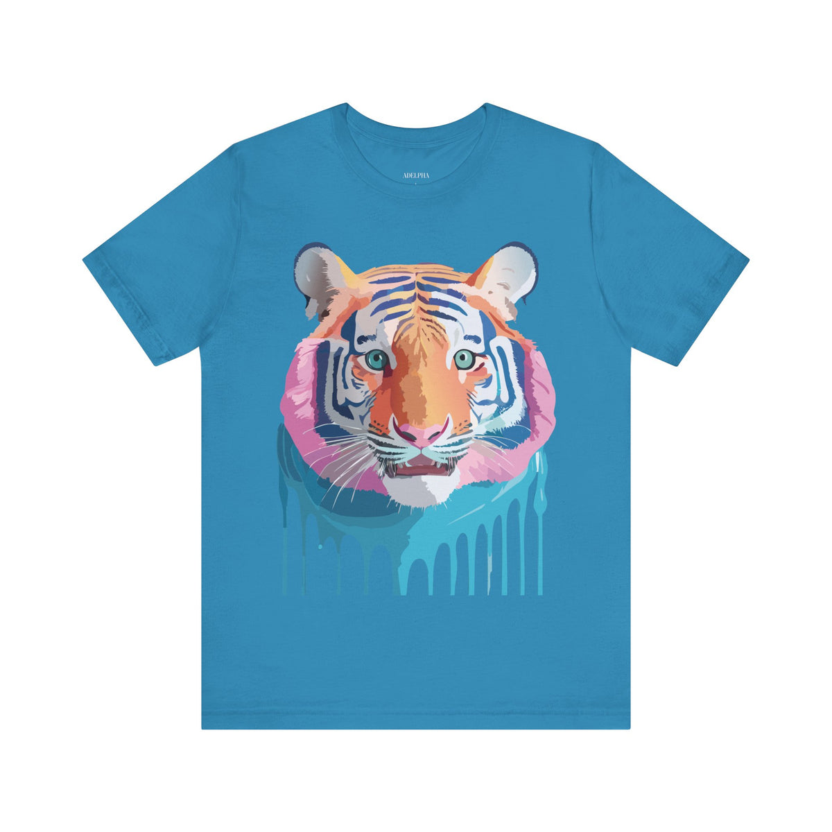 Tiger Graphic Unisex Cotton Bella+Canvas Tee with Art Animal Design e61