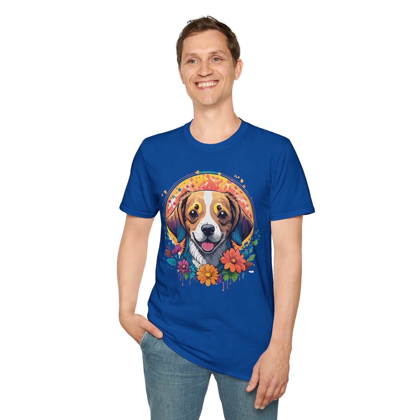 Dog Shirt Unisex Animal Tee Gildan 64000 Softstyle Ring Spun Cotton