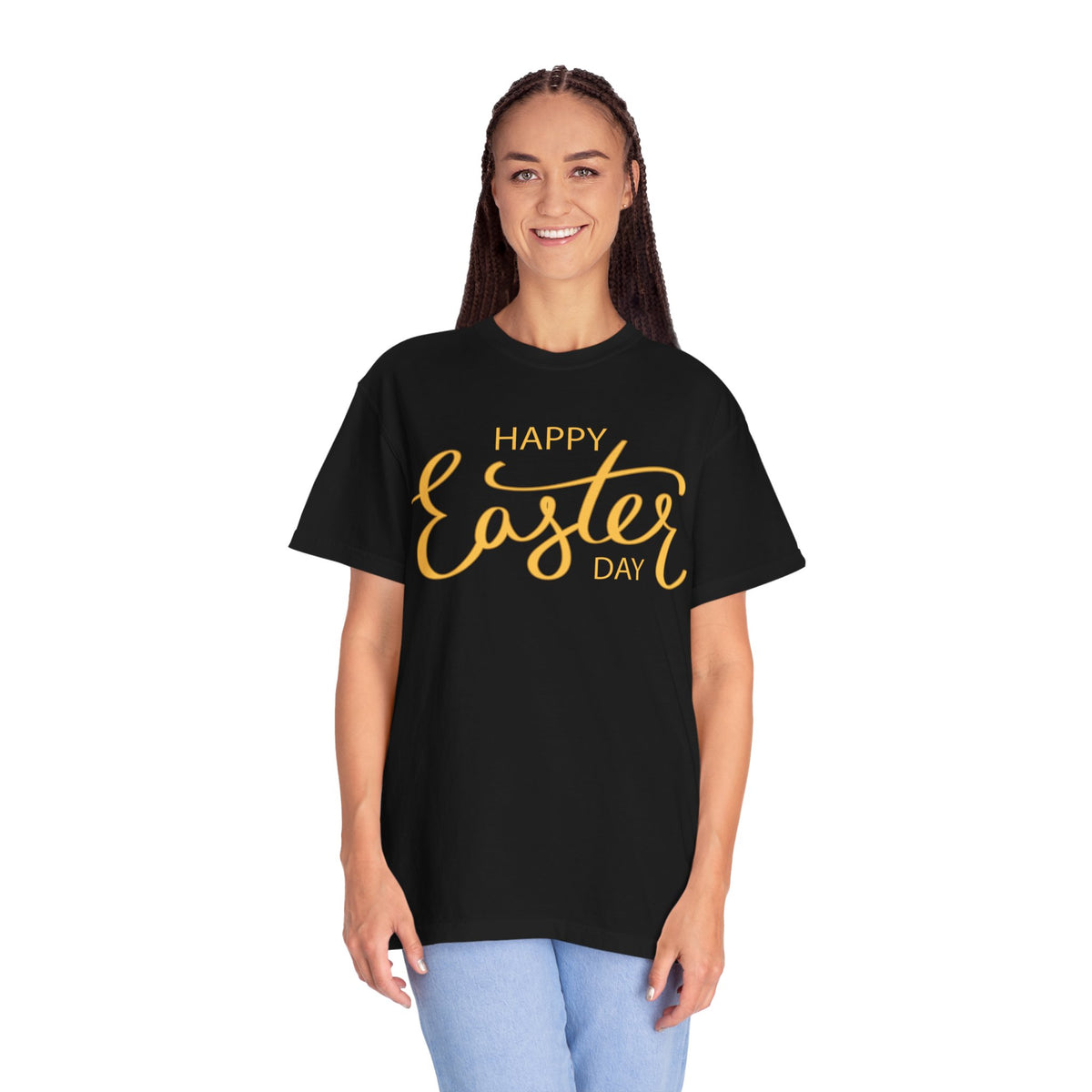 Happy Easter Day T-Shirt, Tee Shirt with Easter Signature, T Shirt with Easter Prints, Tee Shirt with Easter Design