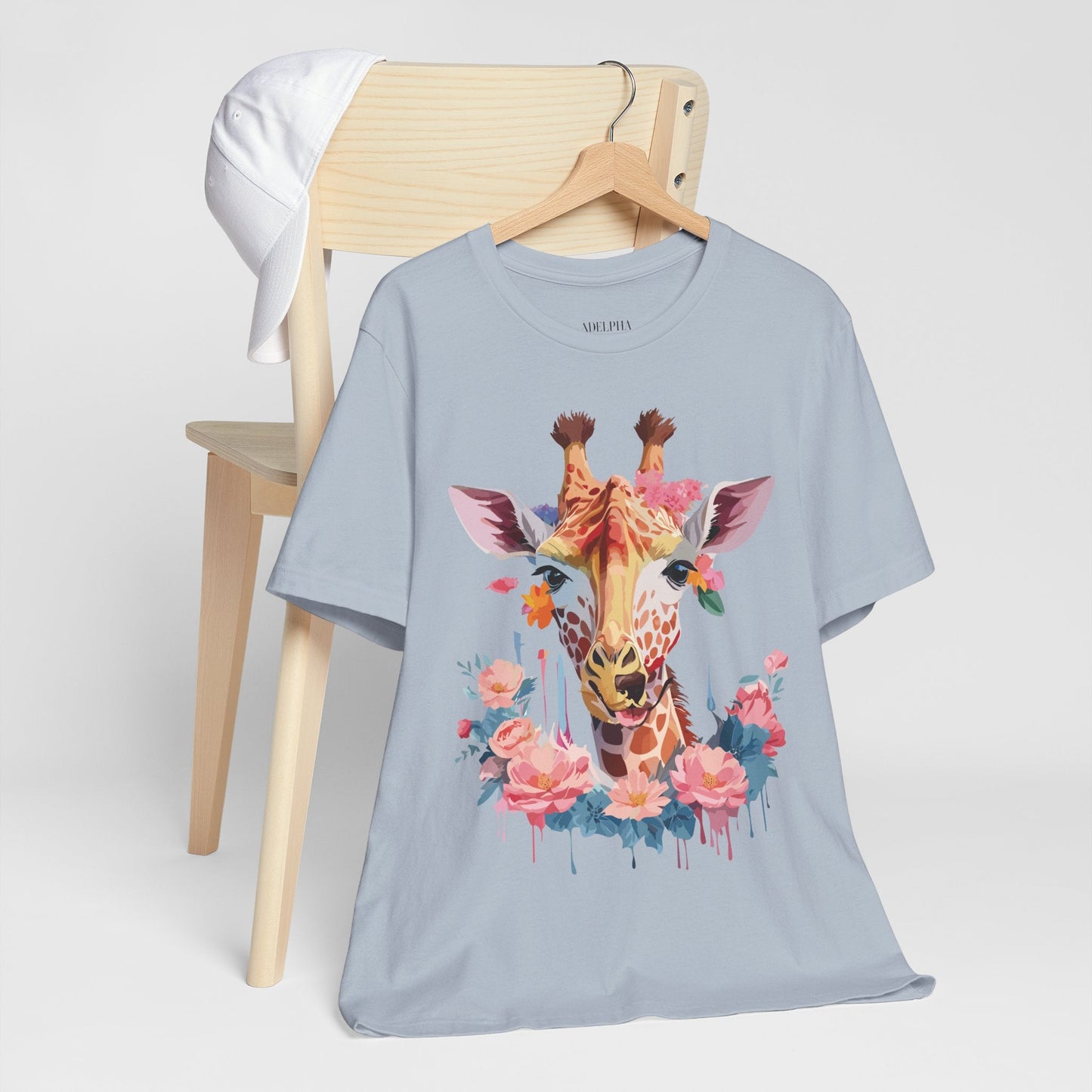 Giraffe Graphic Unisex 100 Cotton Vintage Animal Art T-Shirt 2