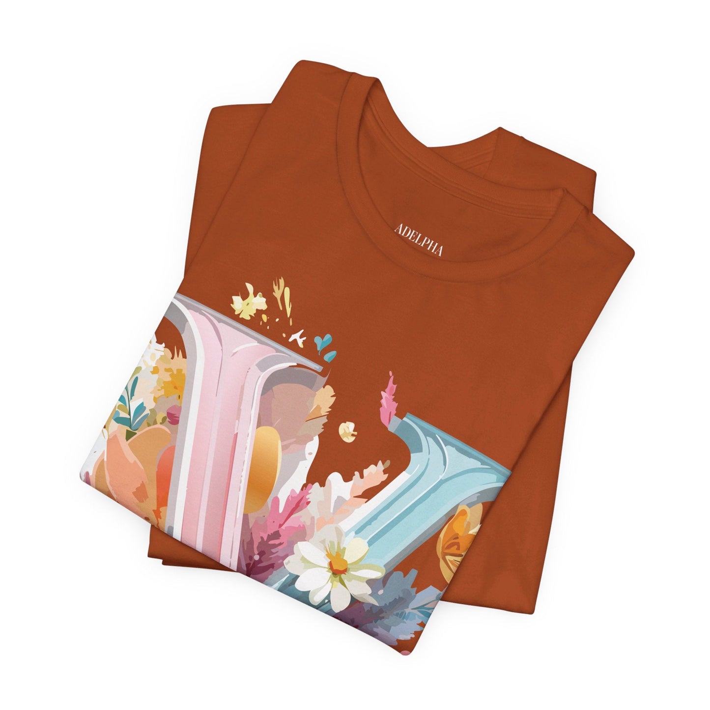 Letter V Shirt Graphic Tee Unisex Jersey Short Sleeve Vintage Inspired Artwork Adelpha