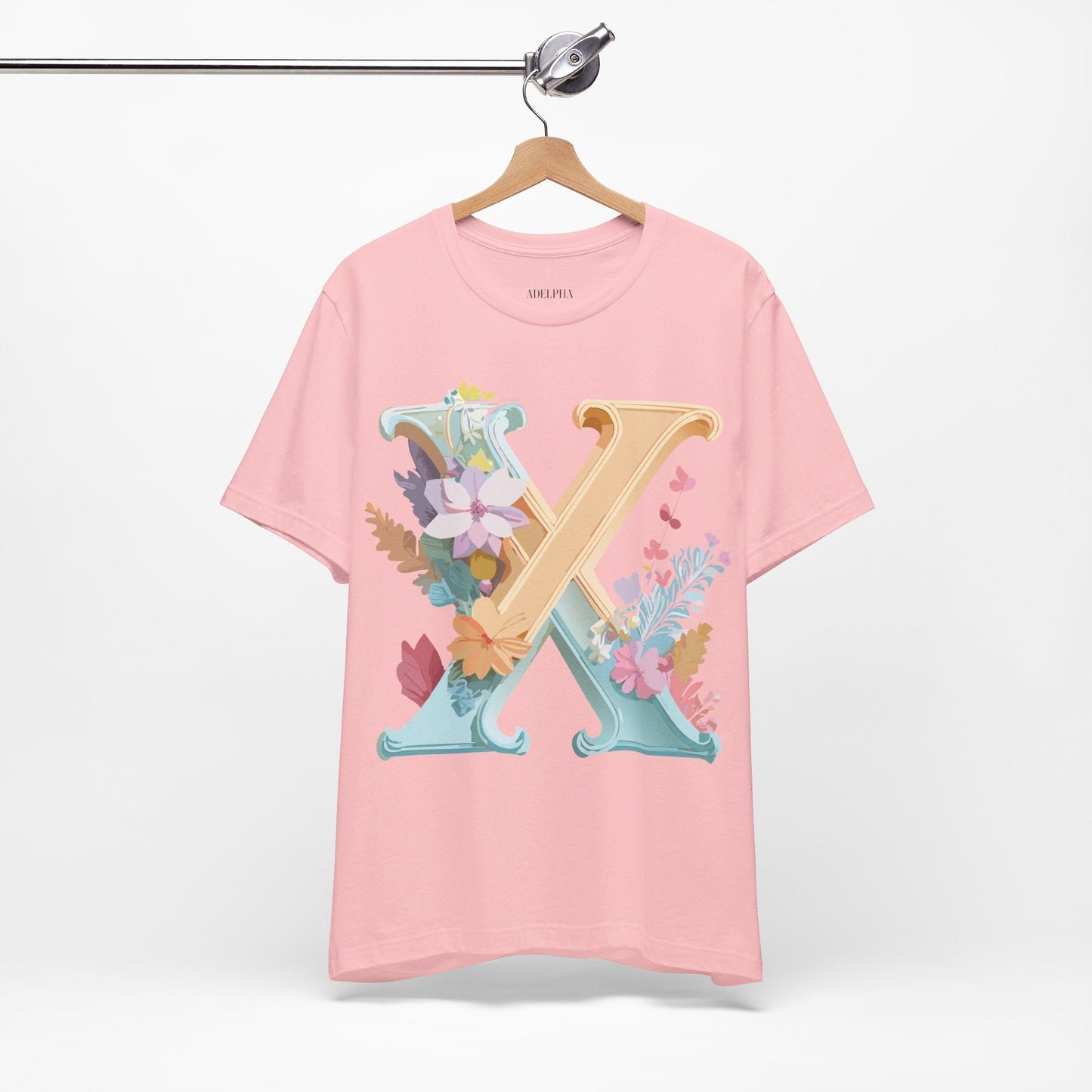 Letter X Shirt Unisex Graphic Tee Adelpha Vintage Inspired Artwork Short Sleeve Edition