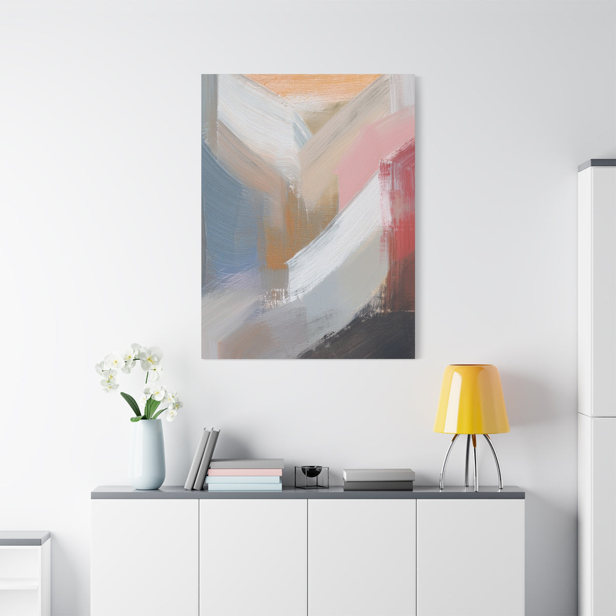 Abstract Pastel Painting Print Canvas 20x24,20x30,24x30 24x32,24x36,30x40 32x48,36x48,40x60 Pine-Wood Inner Frame ABS-88