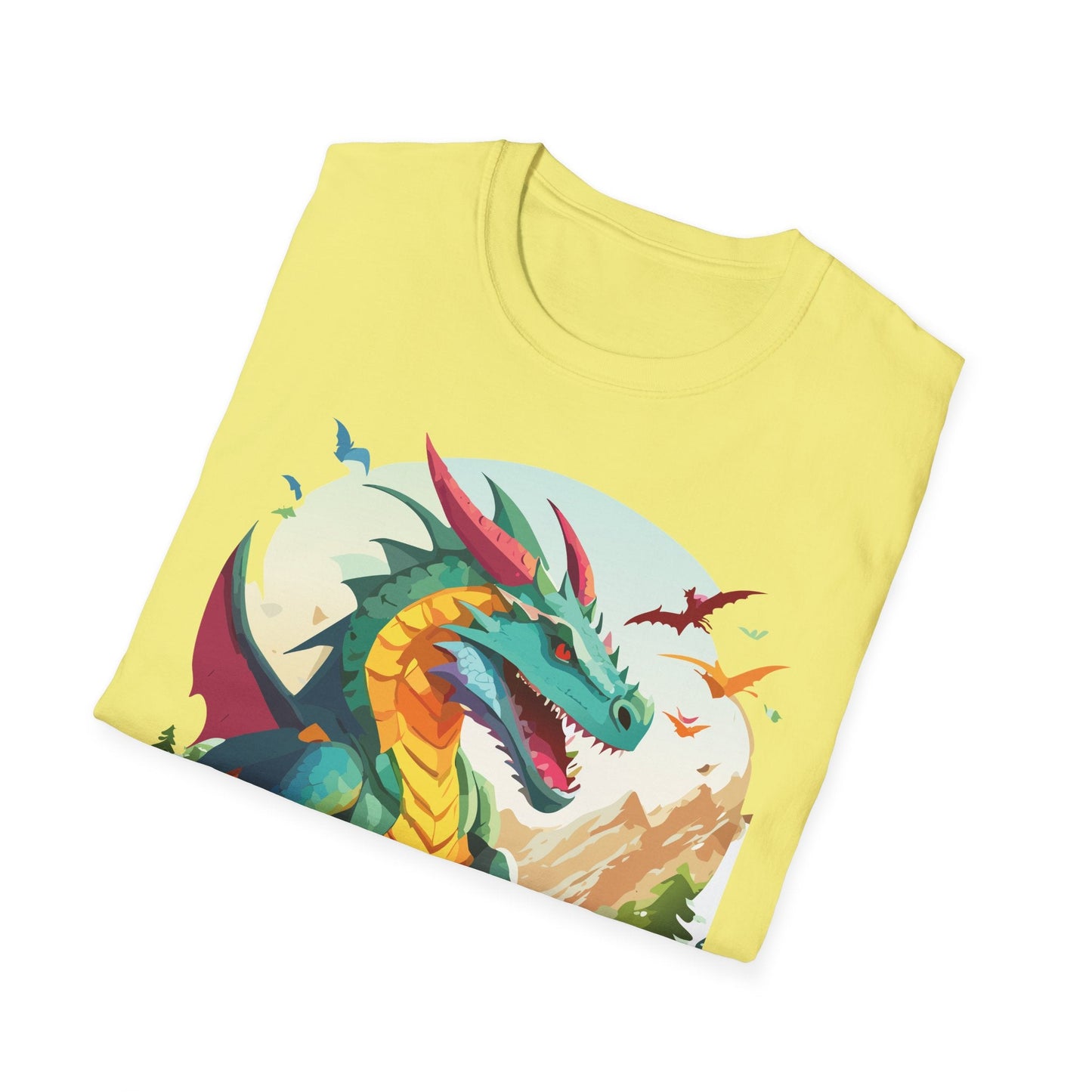 Dragon T Shirt Unisex Animal Tee Softstyle 64000 Premium 100 Percent Ring Spun Cotton