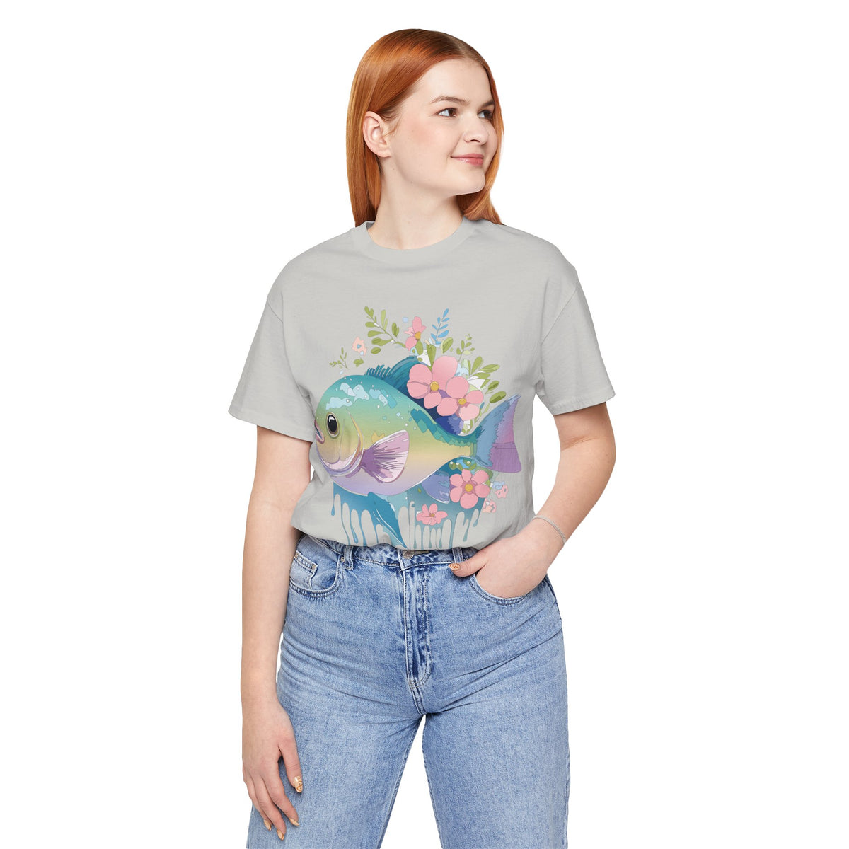 Fish Graphic Design Tee Bella+Canvas Unisex 100 Cotton Tee Shirt a1010