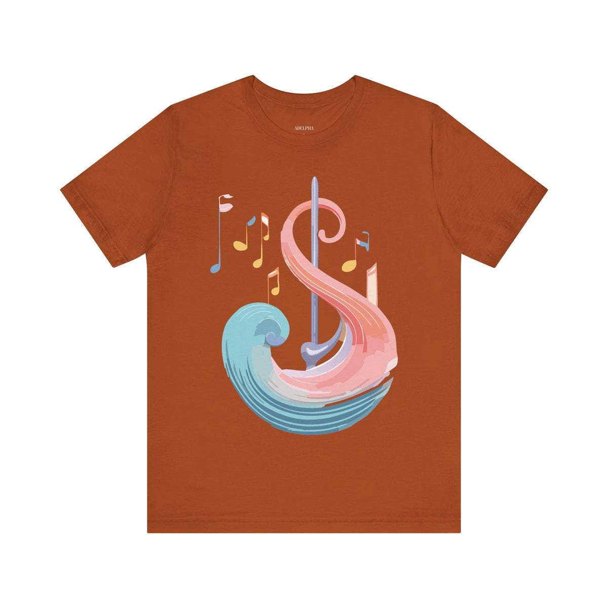 Music Graphic Unisex Cotton Bella+Canvas Tee with Art Design m97