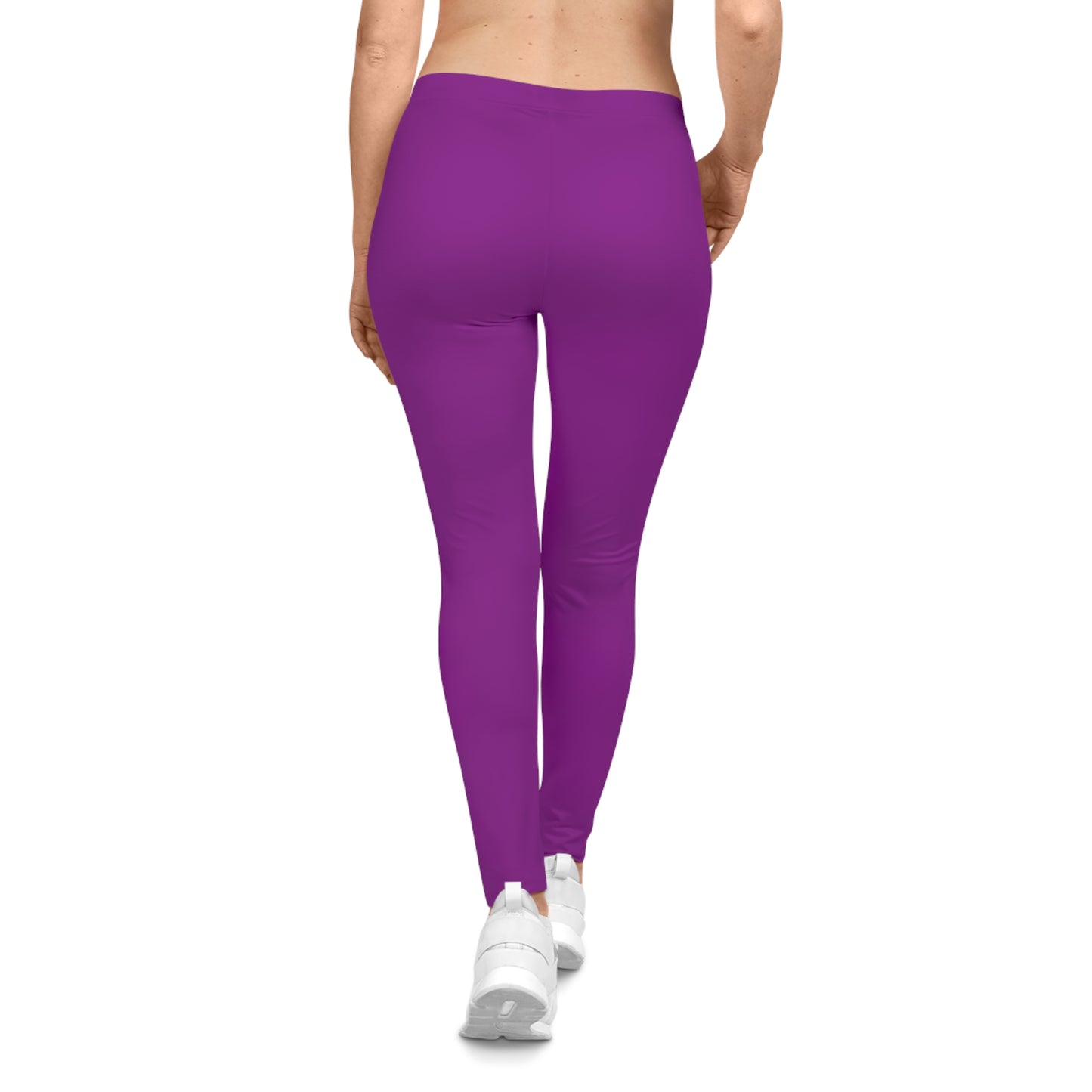 Dark Magenta Color Women's Poly-Span Casual Leggings XS-2XL