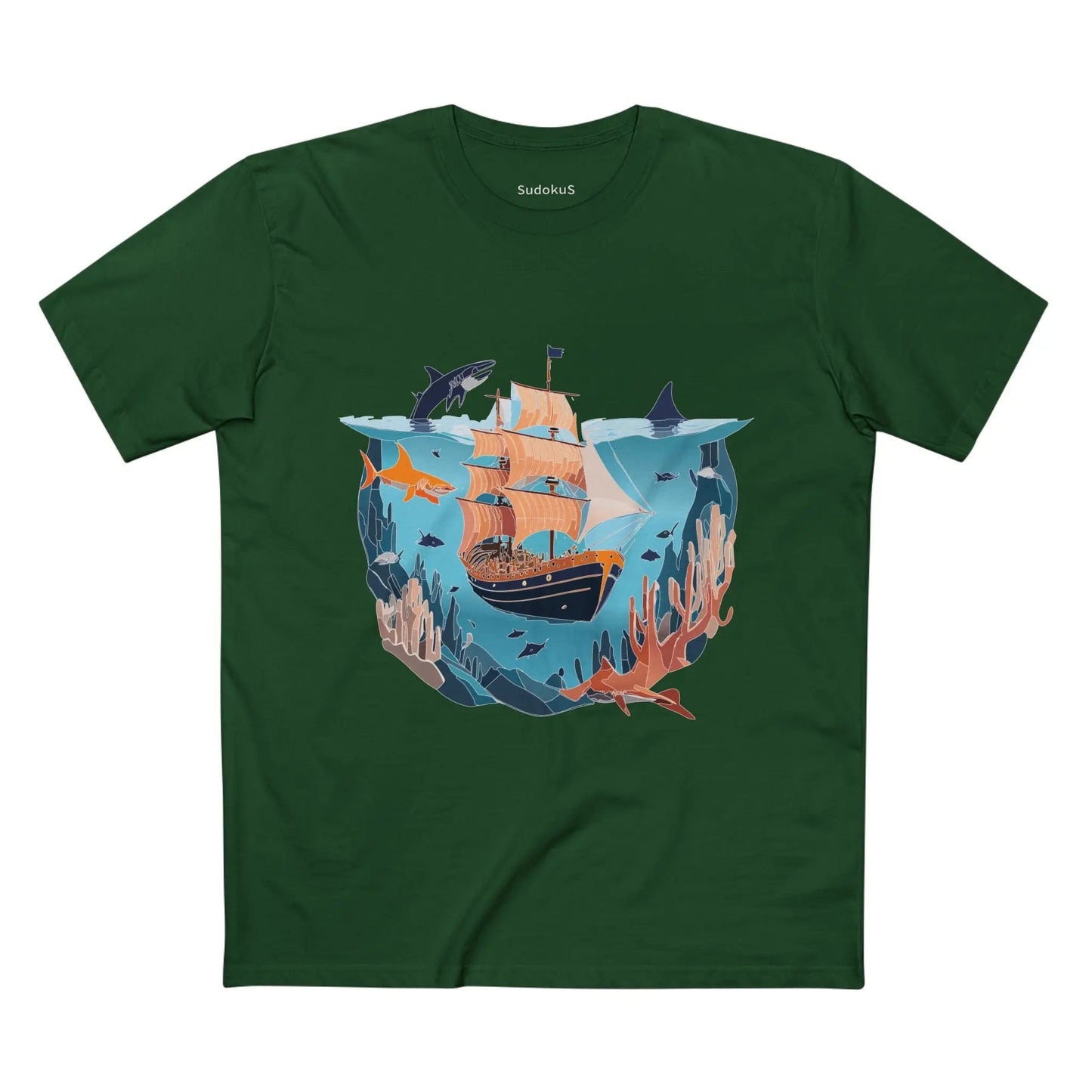 Ocean Coast Graphic Unisex 100 Cotton Staple Tee 28