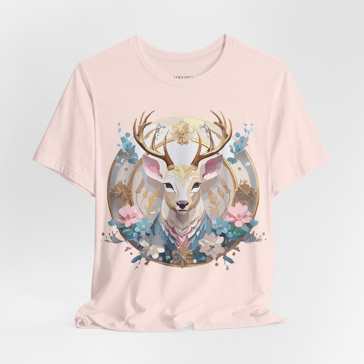 Medallion Graphic Unisex Cotton Bella+Canvas Tee with Floral Art Design m59