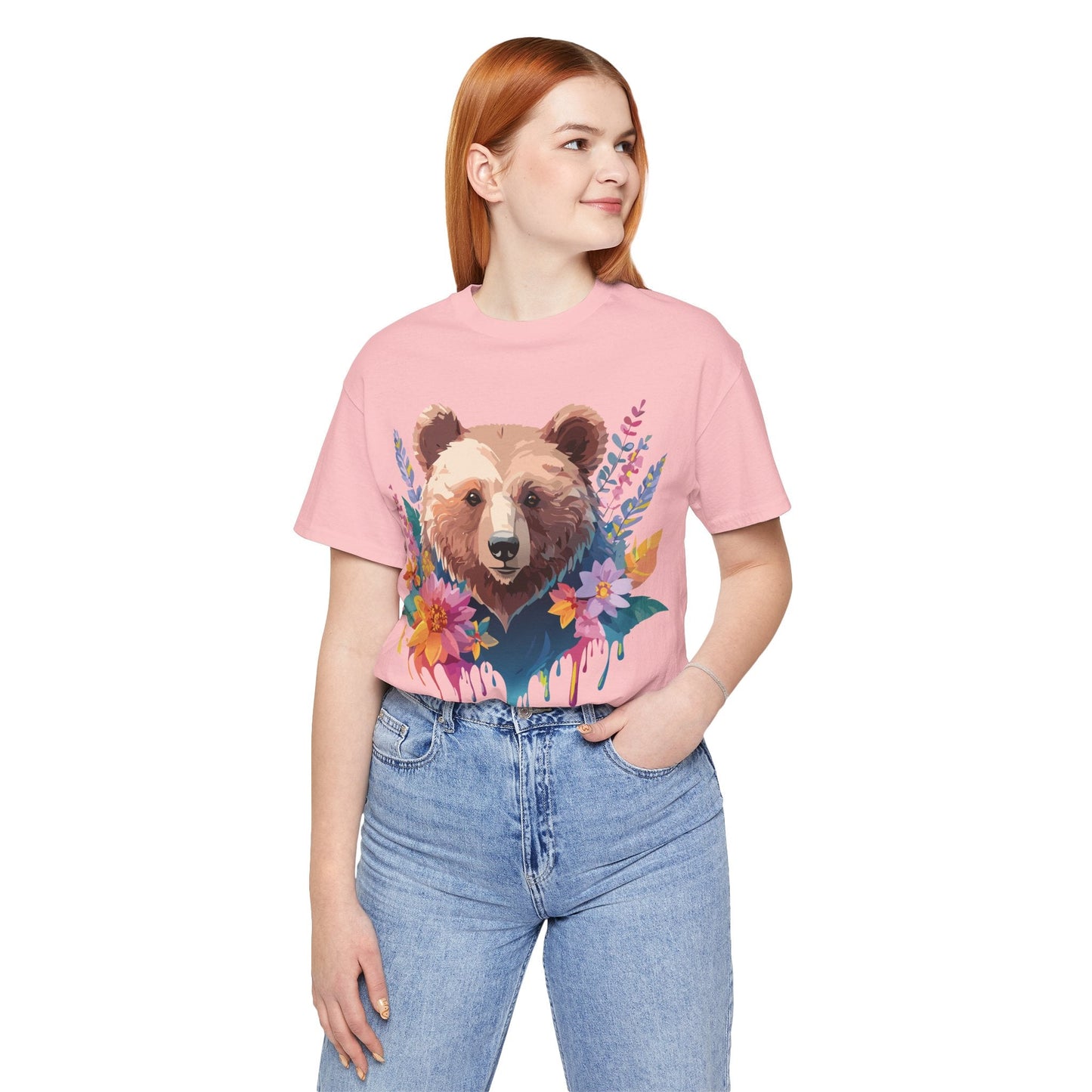 Adelpha Bear Graphic Tee Unisex Short Sleeve Vintage Inspired Art Shirt