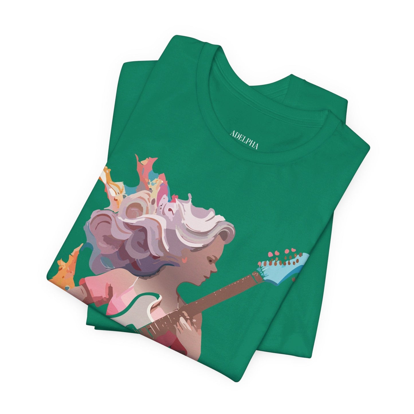 Adelpha Vintage Music Graphic Tee Unisex Short Sleeve Jersey Shirt for Everyday Wear
