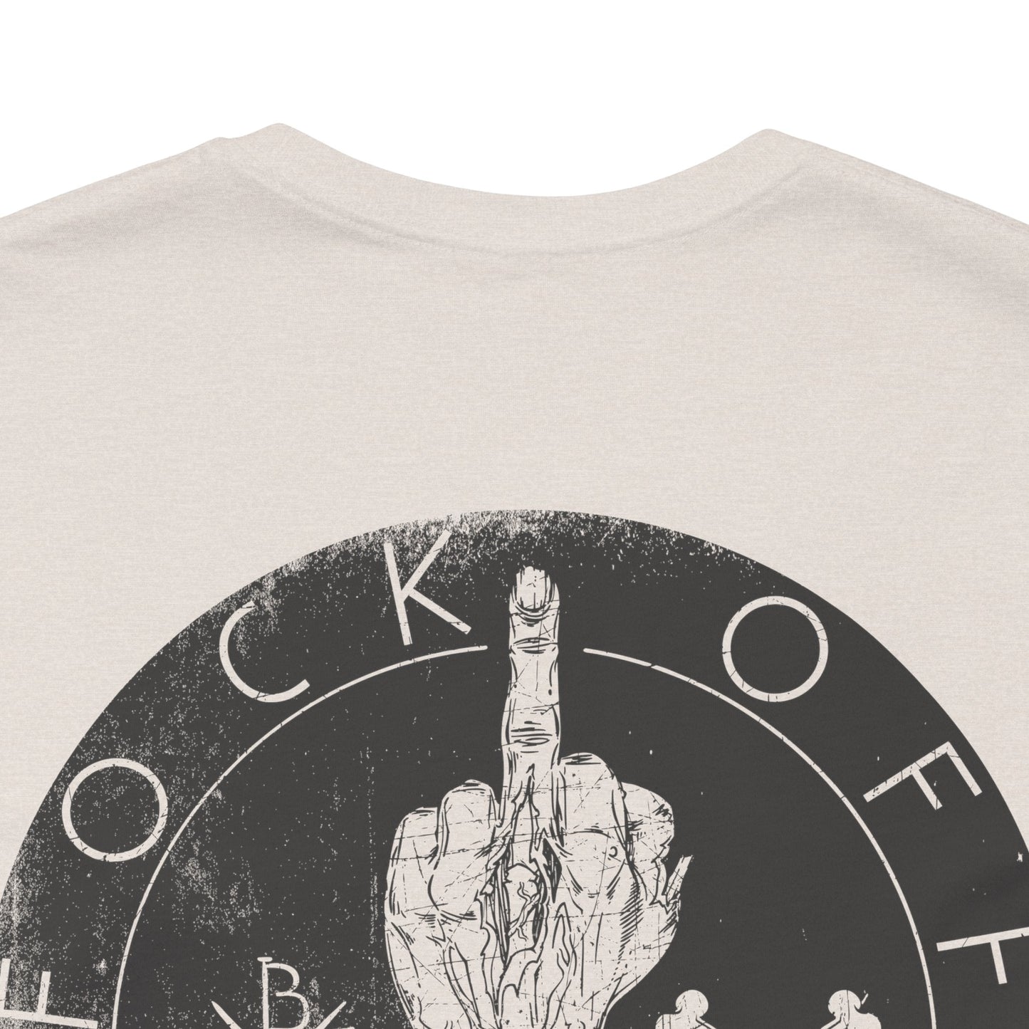 Middle Finger Skull Graphic Design Unisex Cotton T-Shirt A-11