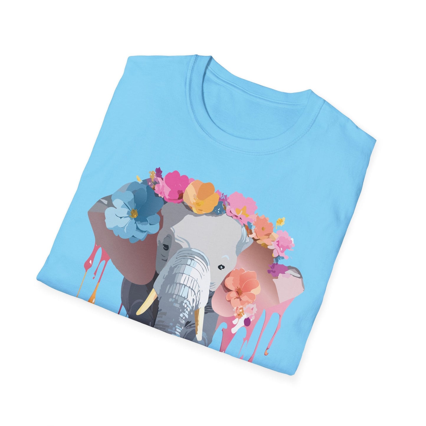 Elephant T Shirt Unisex Softstyle Gildan 64000 Elephant On T Shirt Animation Animals Tee