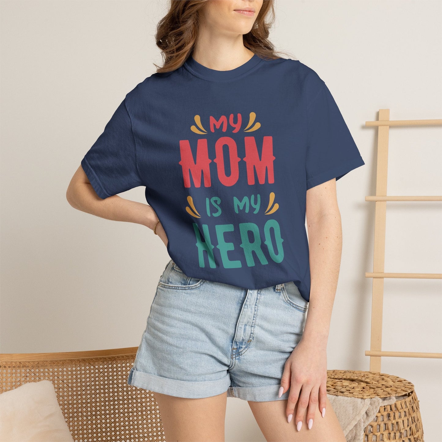 Mom T-shirt Mother's Day Mama Tee Unisex Comfort Colors Garment-Dyed Cotton h11