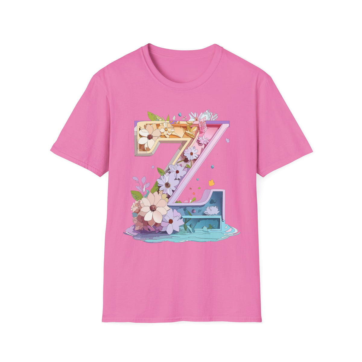 Floral Number 7 T-Shirt | Floral 7 Tee, Birthday 7th, Botanical Number Shirt