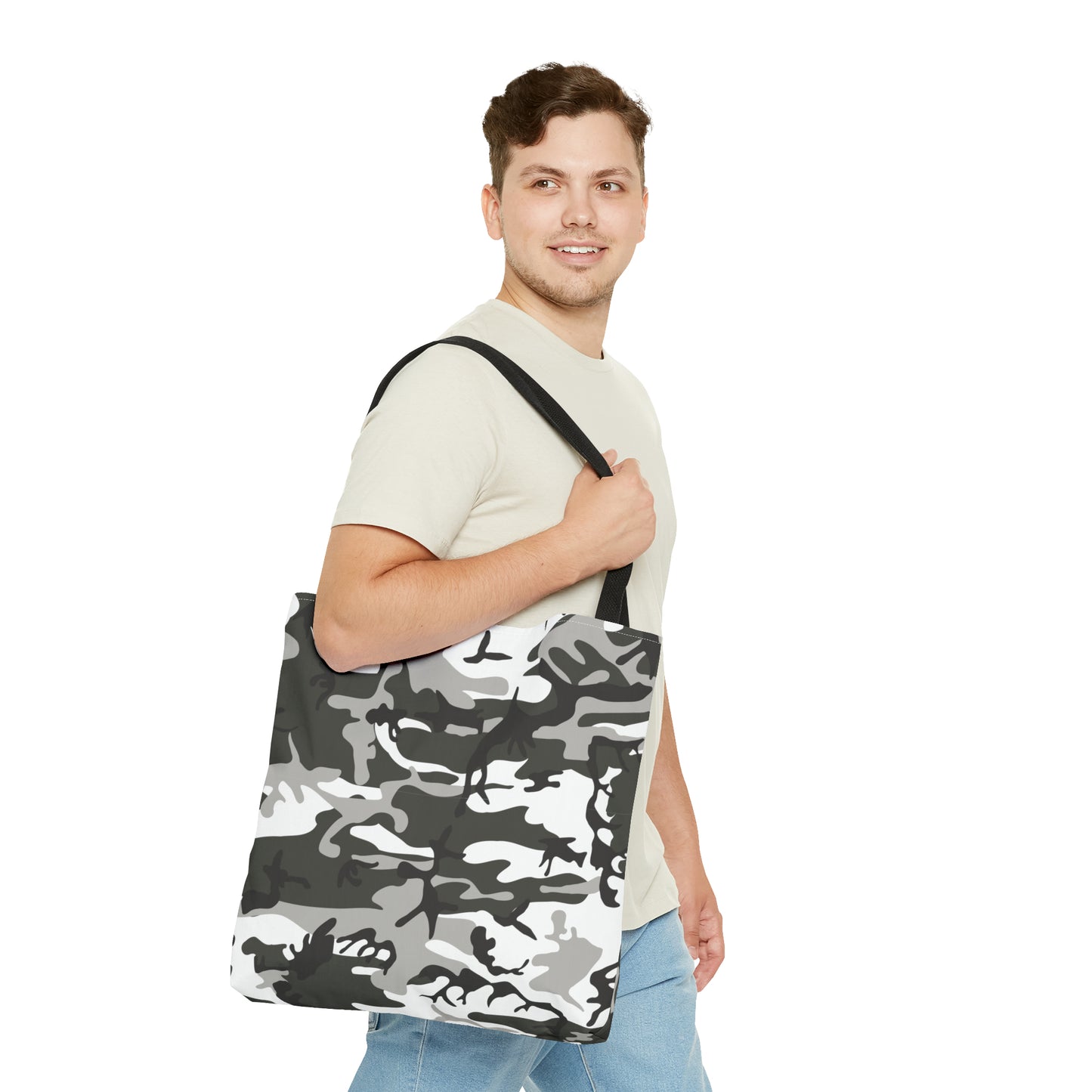 Canvas Bag with Abstract Prints