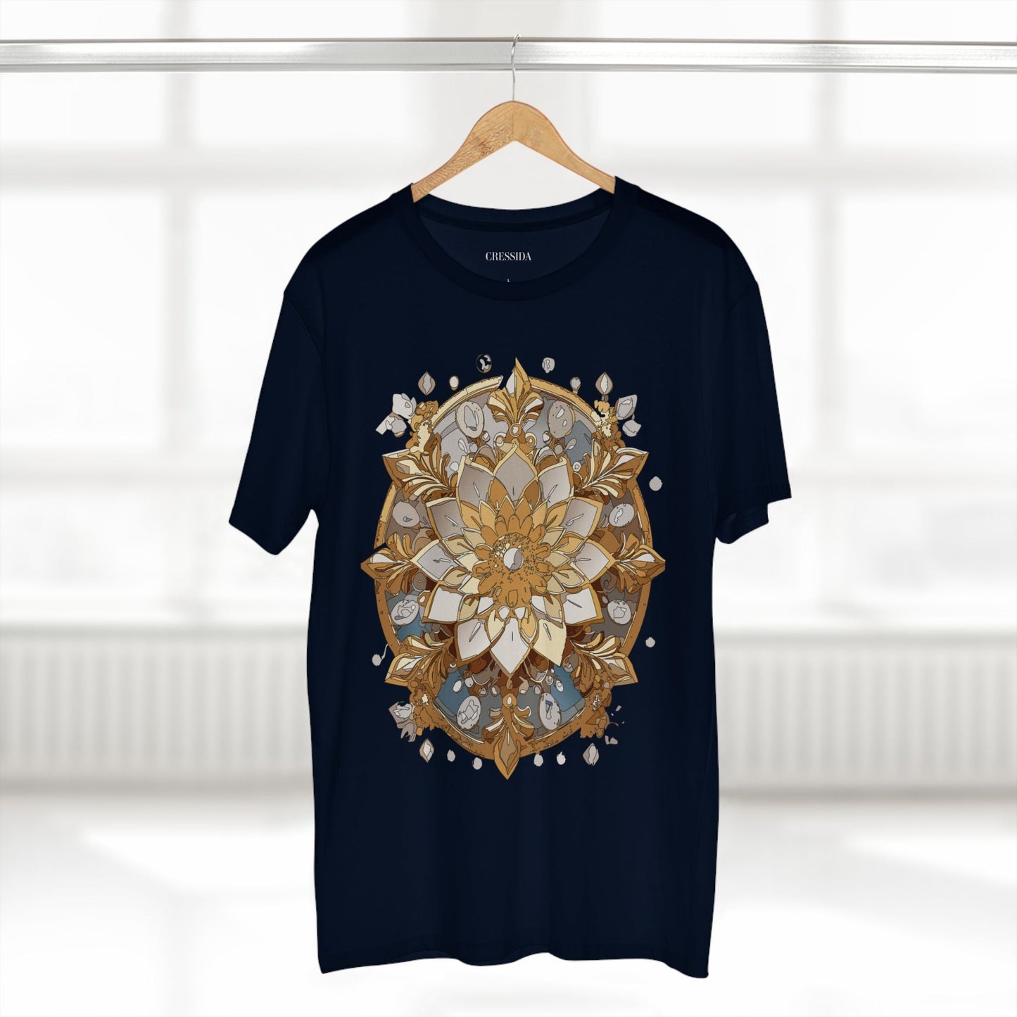 Floral Graphic T-Shirt Unisex 100 Cotton Art Design with Antique Flowers Tee 21