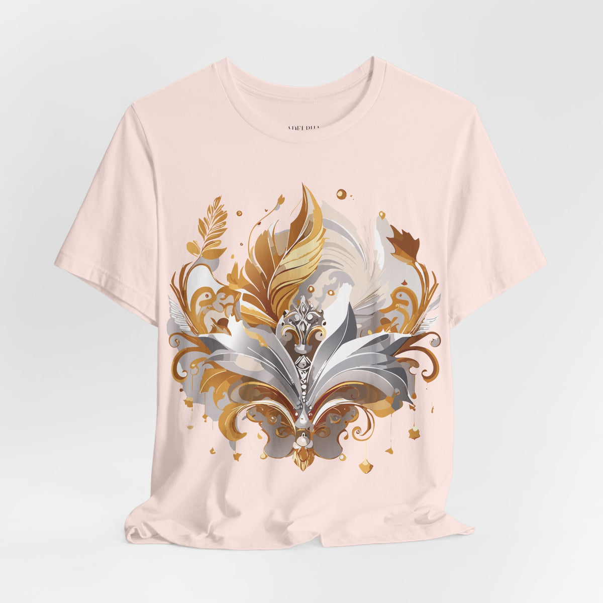 Jewelry Graphic Unisex Cotton Bella+Canvas Tee with Gemstones Art Design m26