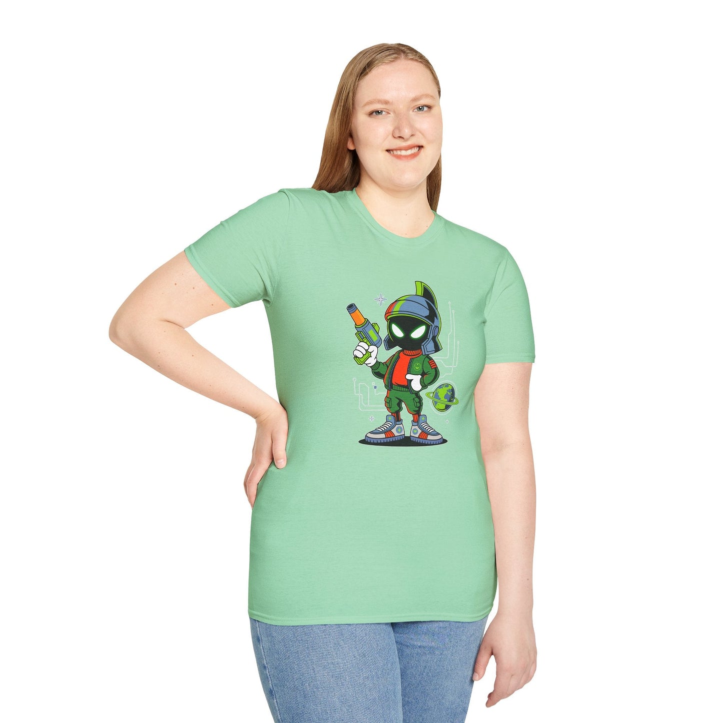 Gildan Softstyle 64000 Unisex Cartoon T Shirt With Animation And Funny Animals Design