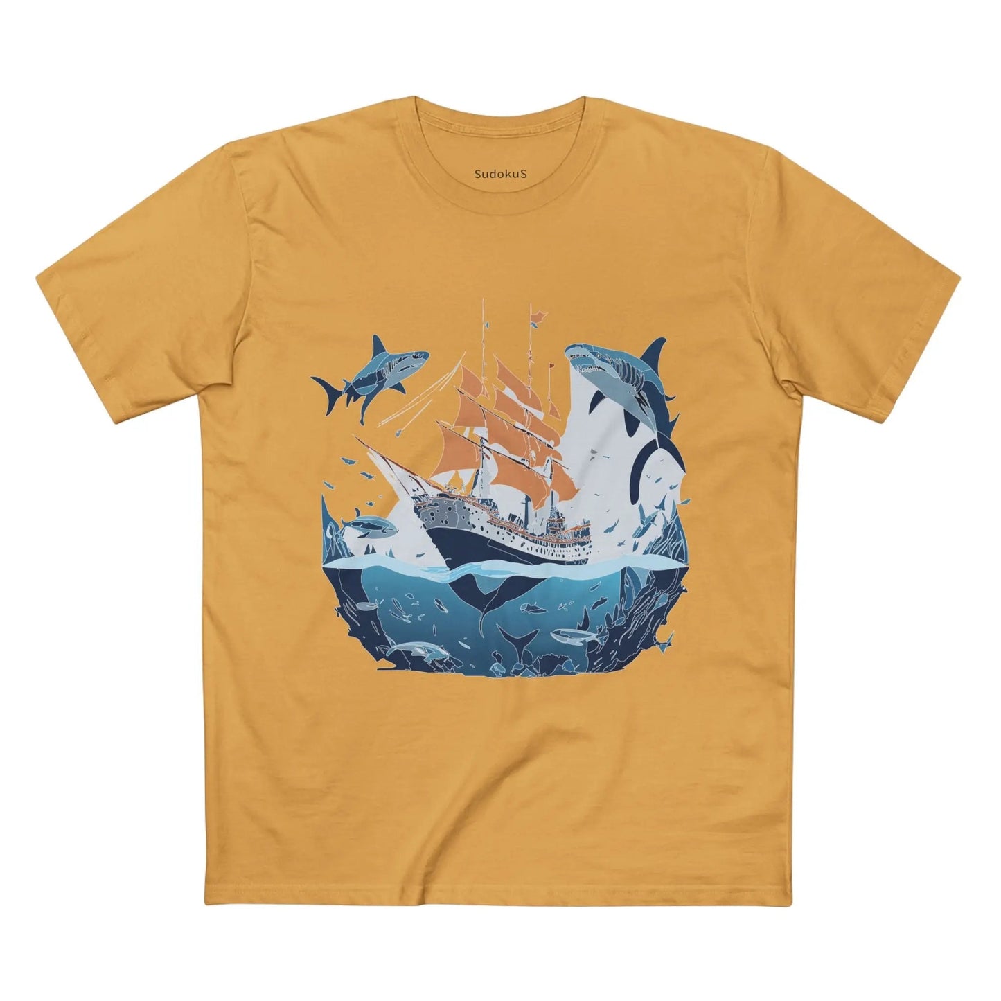 Ocean Coast Graphic Unisex 100 Cotton Staple Tee 33