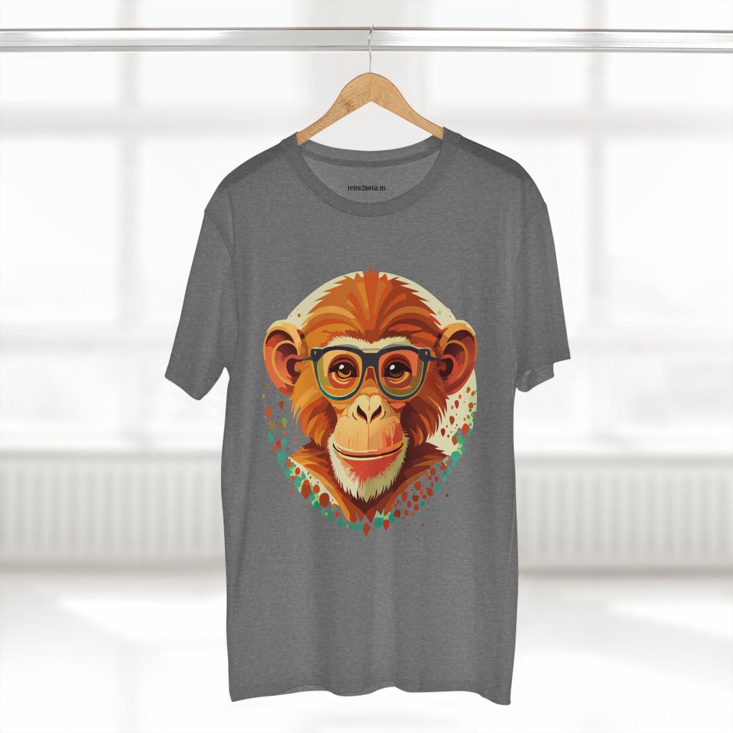 Monkey Shirt Animal Shirt Unisex Premium Cotton Tee With Original Art Design By Retro2Nova For Everyday Comfort