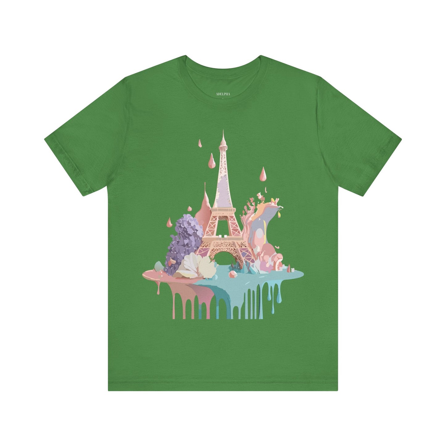 Paris Graphic Tee Unisex Short Sleeve Shirt With Vintage Inspired Adelpha Artwork