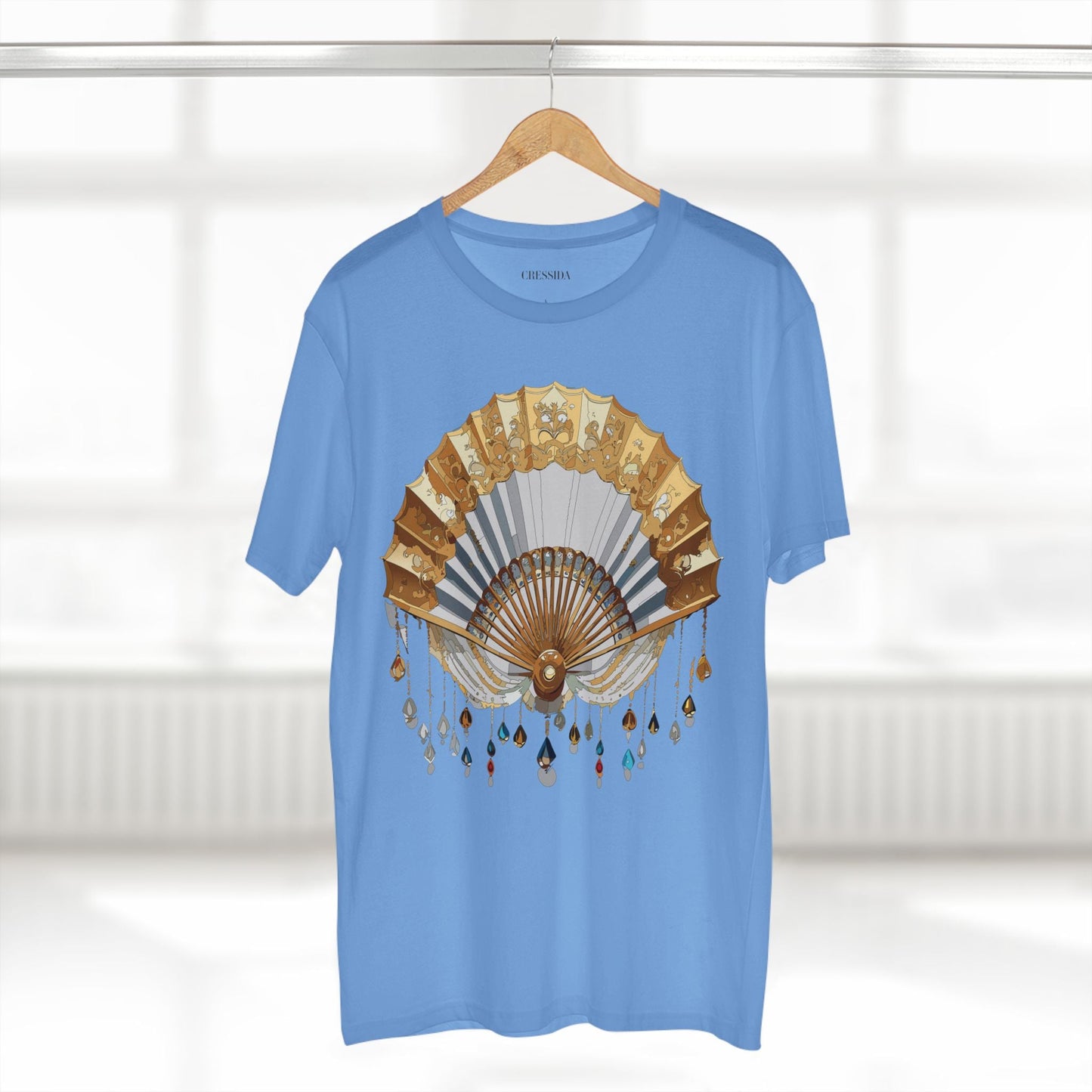 Antique Fan Graphic Design T-Shirt Unisex 100 Cotton Floral Carnival Artwork Tee 13
