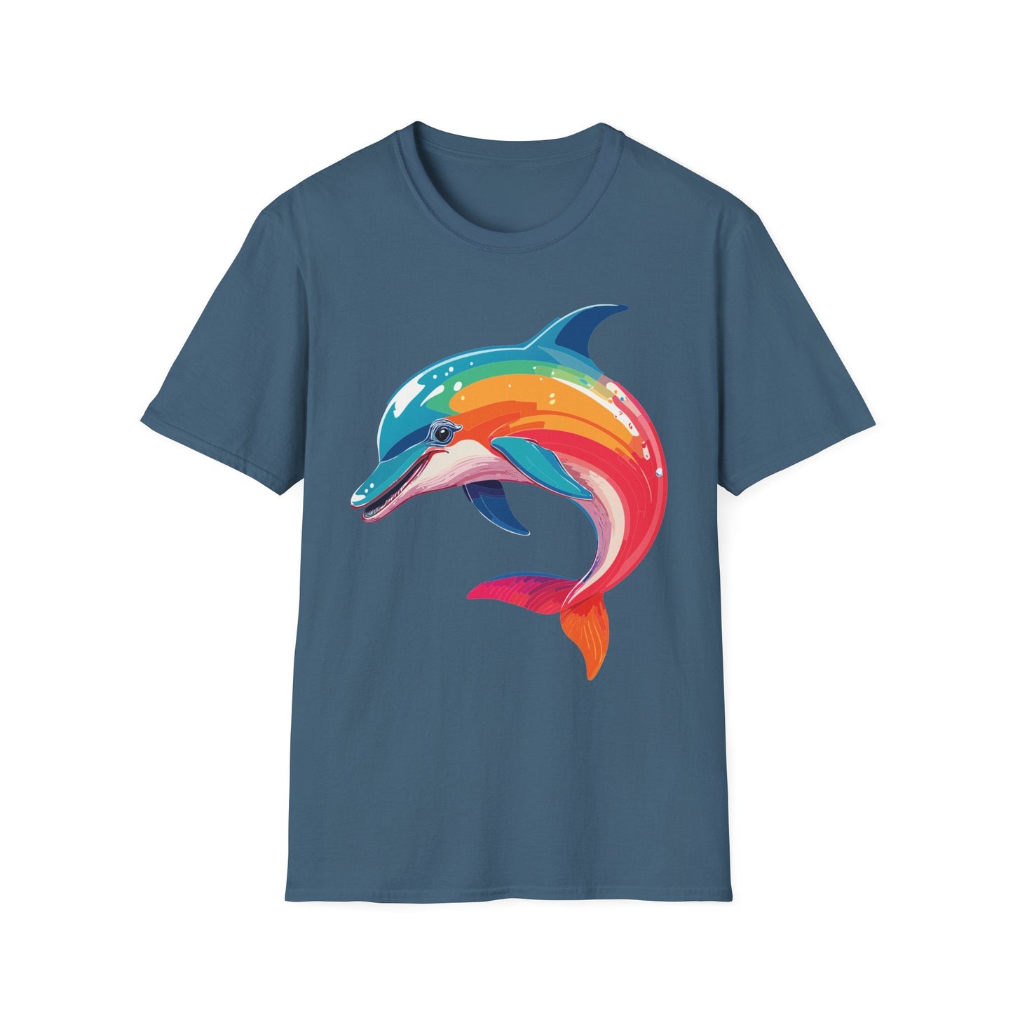 Dolphin Shirt For Unisex 100 Percent Ring Spun Cotton Gildan Softstyle 64000 Short Sleeve Tee
