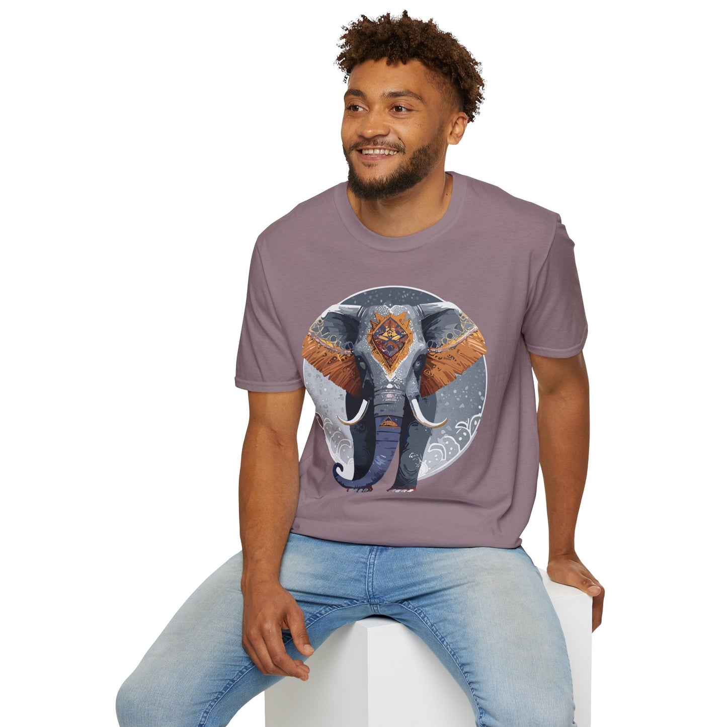 Elephant T Shirt Unisex Short Sleeve Tee SoftStyle Gildan 64000 One Hundred Percent Cotton