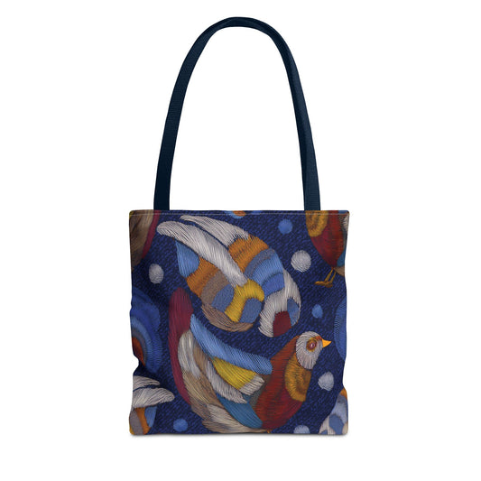 Denim Fabric Imitation Print Unisex Canvas Bag Poly Spun 3 Sizes Tote Bag 194-9