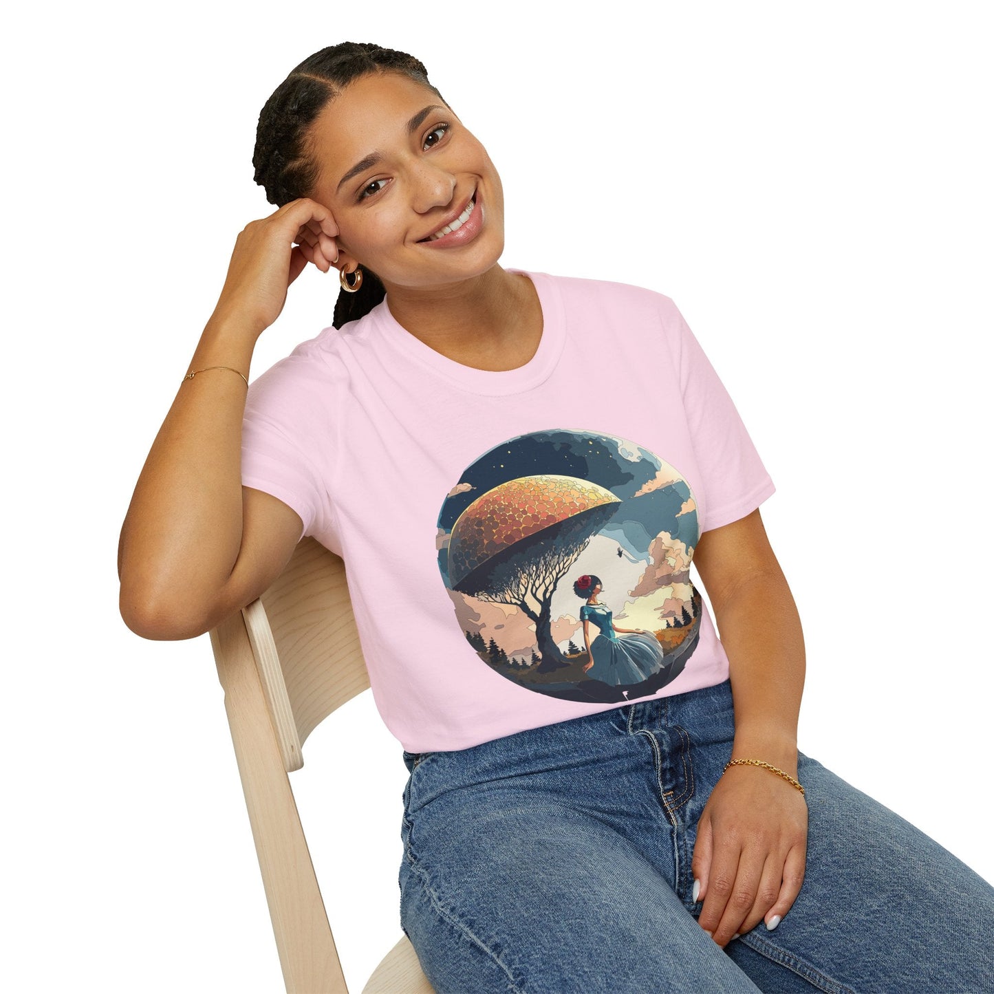Womens Ladies Graphic T Shirts Art Design Shirt Gildan Softstyle 64000 Unisex Tee