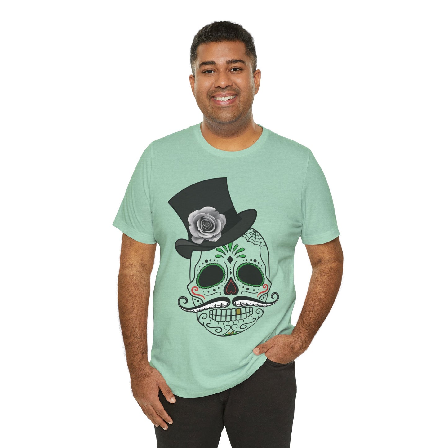 Unisex-T-Shirt aus Baumwolle mit Totenkopf