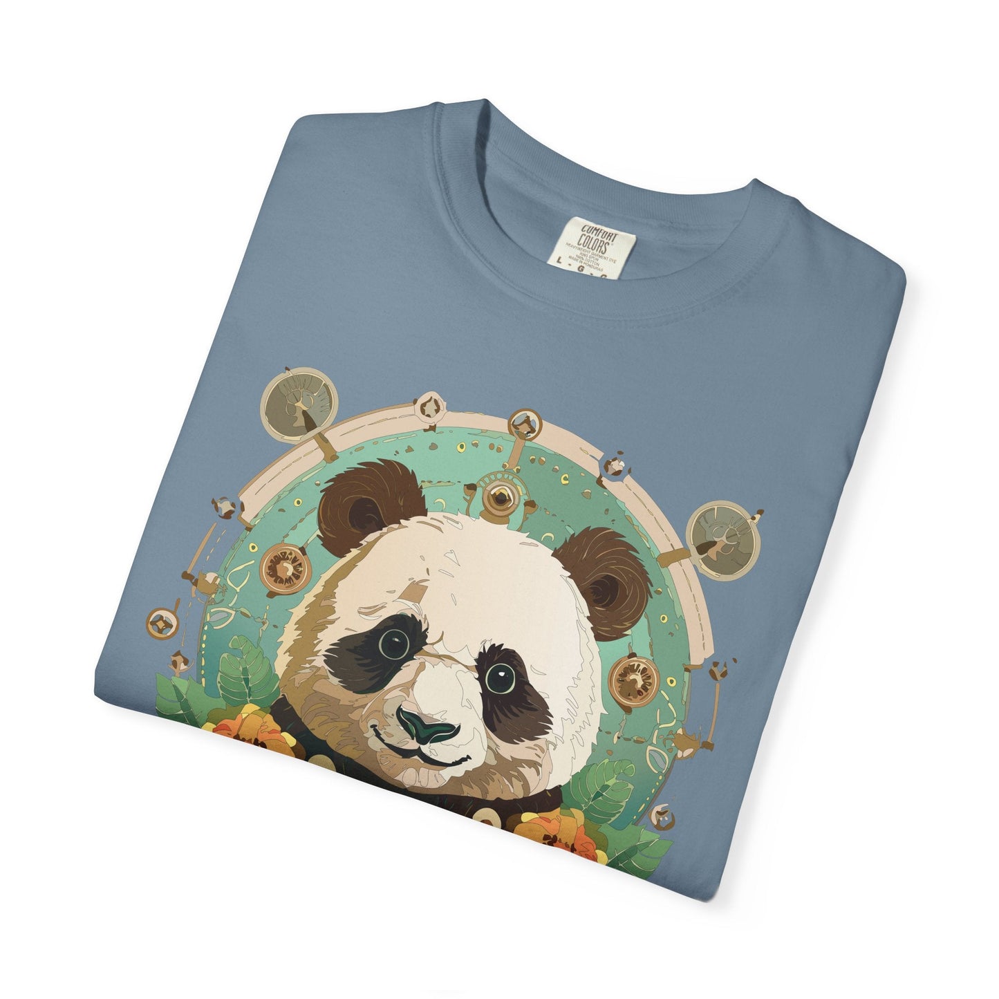 Panda Portrait Graphic T-Shirt Unisex Cotton Floral Animal Art Tee p3