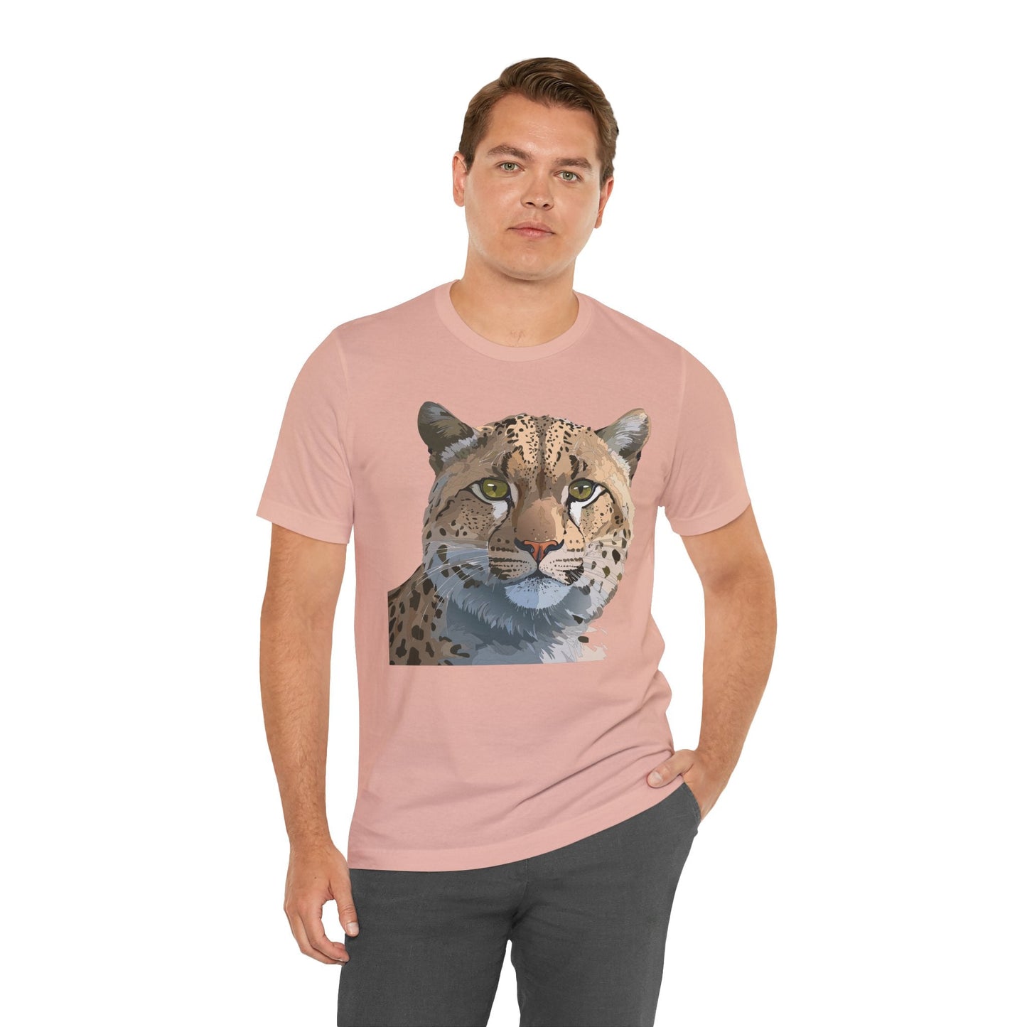 Unisex Animal Shirt With Animals Art Design Tee Short Sleeve Wildlife Print Tee Shirt