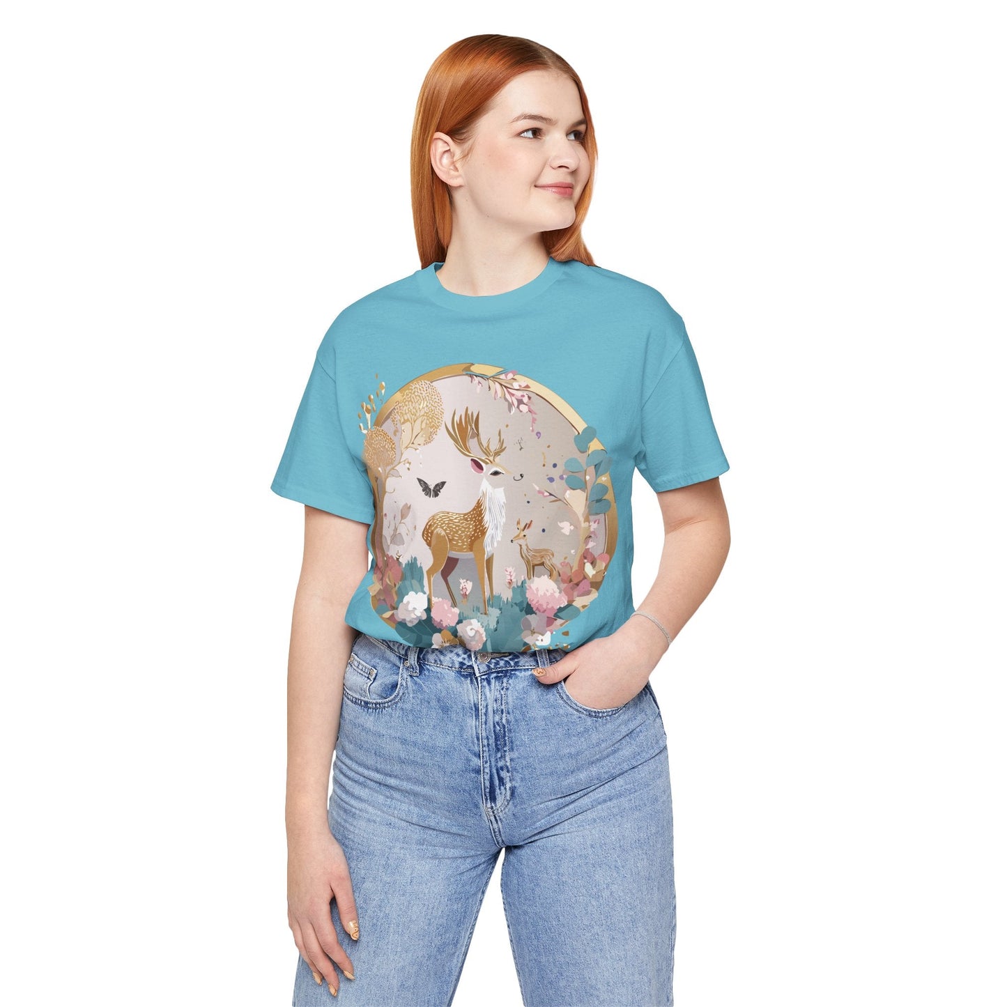Medallion Graphic Unisex 100 Cotton Vintage Animal Medal Artwork Tee 13