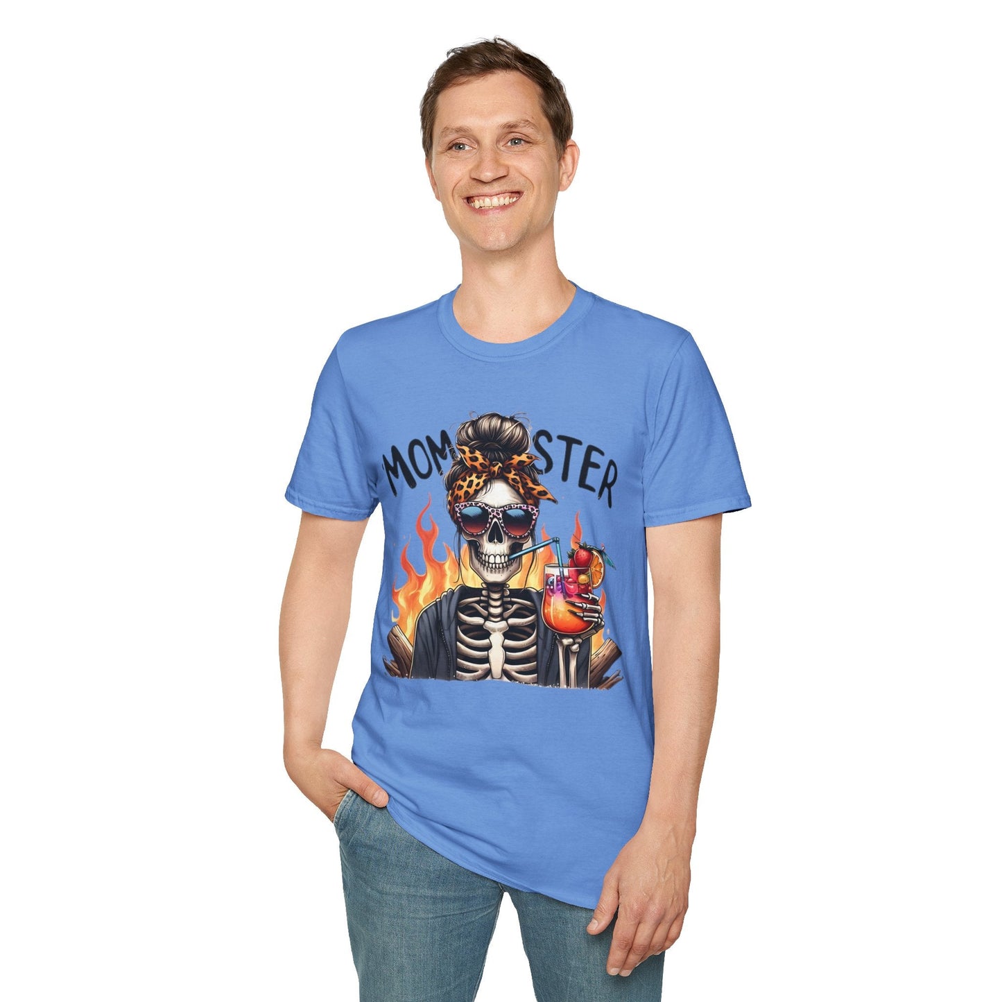 Skull Tee Shirt Unisex Skeleton Shirt Softstyle Gildan 100 Percent Cotton Graphic Tee