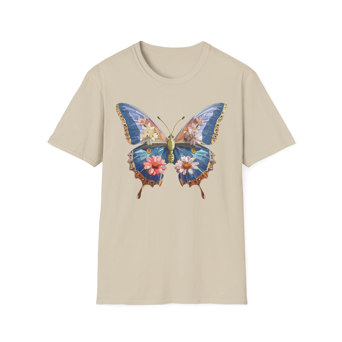 Floral Watercolor Butterfly Graphic Tee Unisex 100 Cotton Gildan T-Shirt