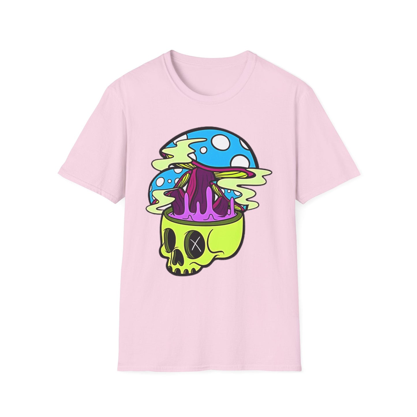 Skull Tee Shirt Unisex Skeleton Shirt With Art Design Gildan Softstyle Cotton Tee