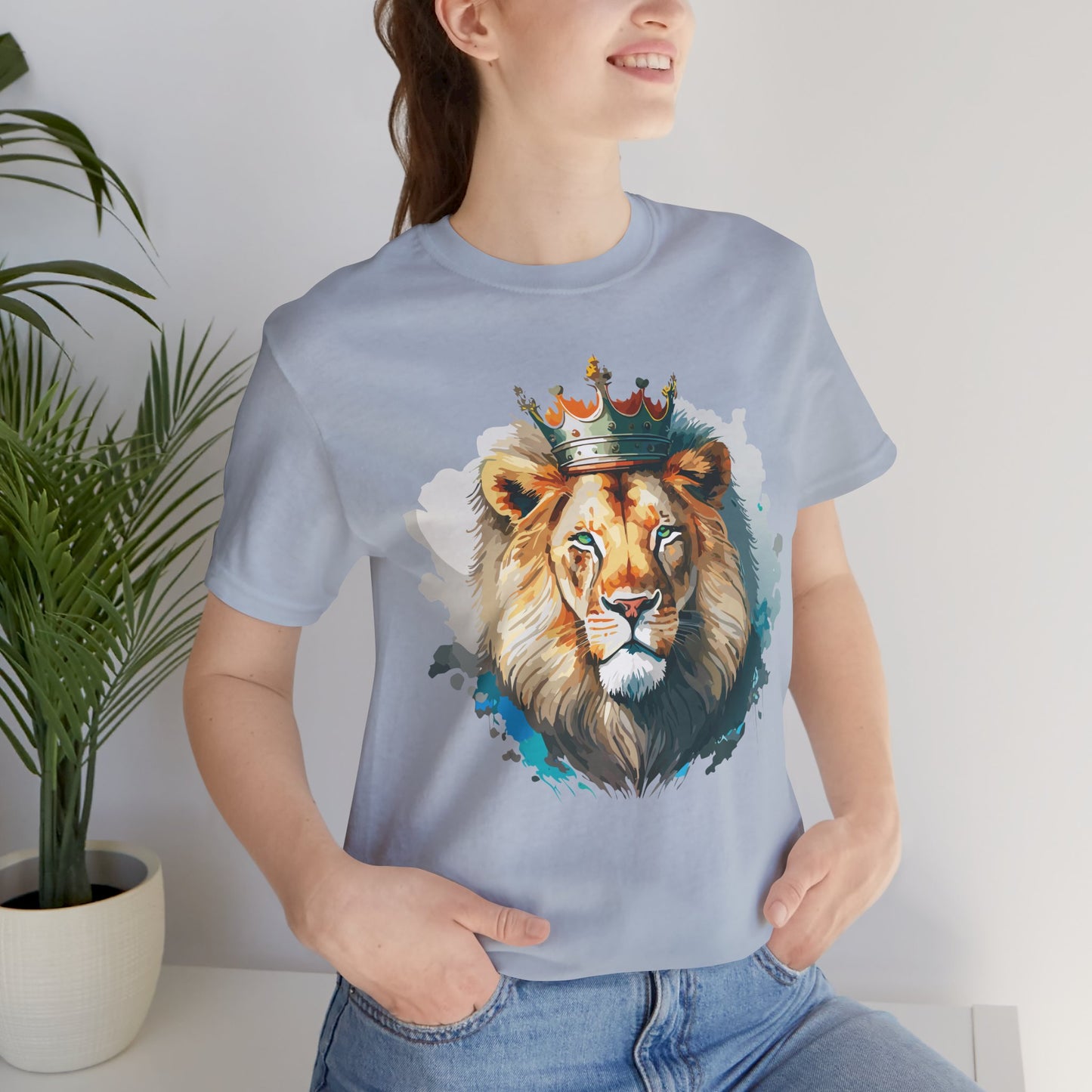 Lion Shirt, Animal Shirt, T-Shirt with Lion, Art Design Tee, Animal Tees, Safari T-Shirt, Crown Tee 13