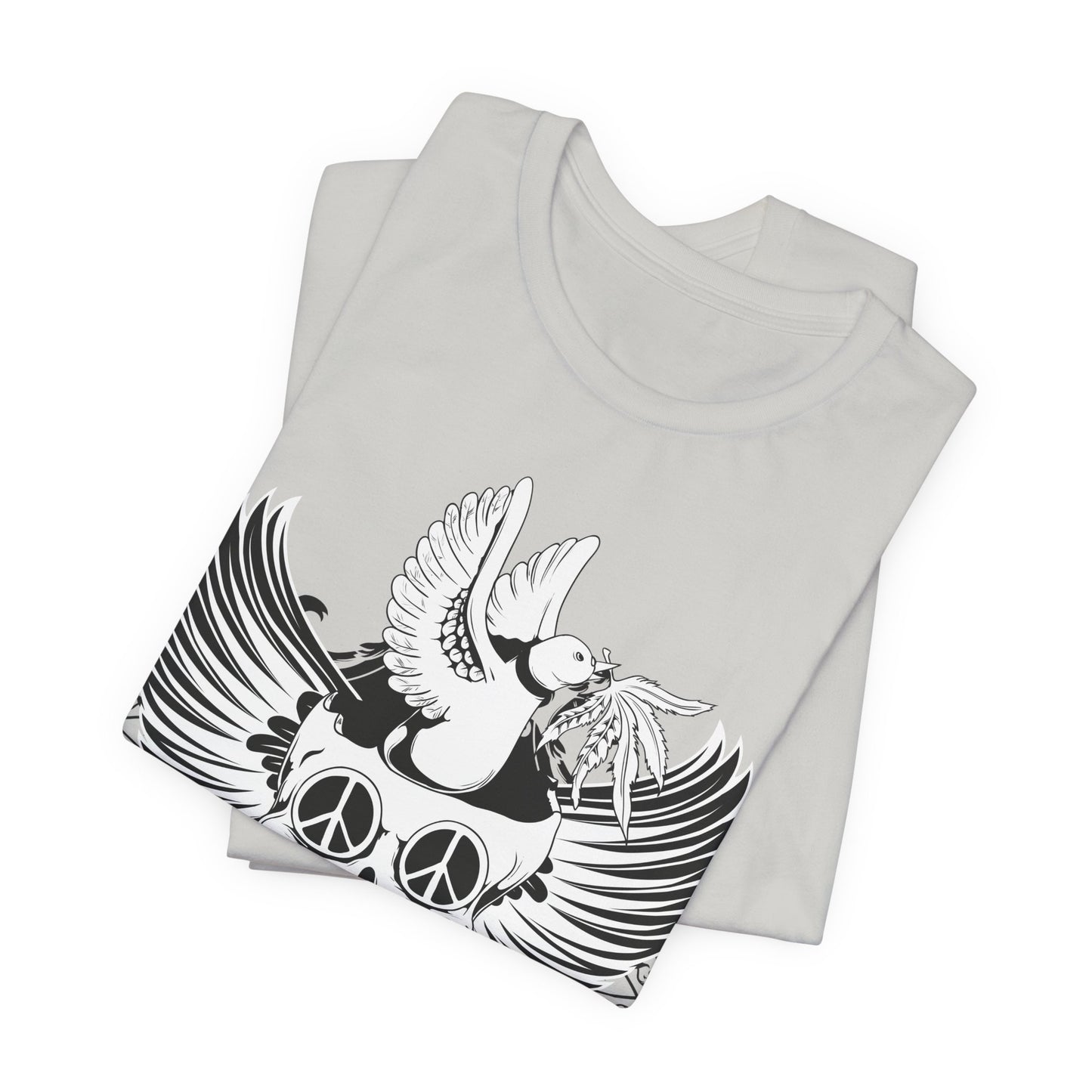 Bird Skull Graphic Design Tee, Skull Shirt, Vintage Tees, Art Design T-Shirt, Vintage Graphic Tee, Art Shirts with Skulls