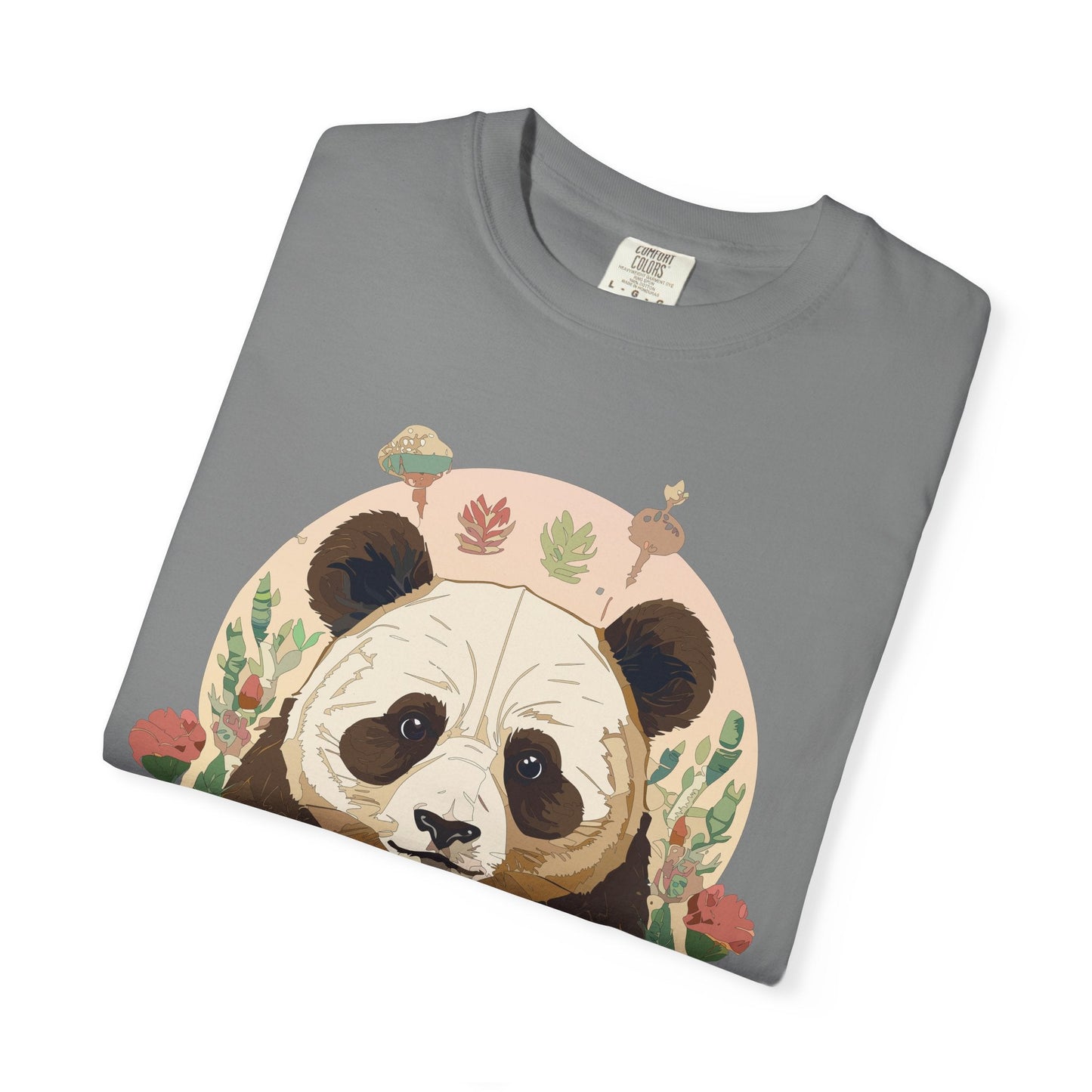 Panda Portrait Graphic T-Shirt Unisex Cotton Floral Animal Art Tee p2