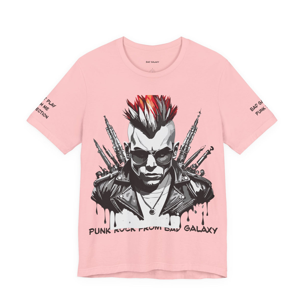 Punk Rock Graphic Unisex Cotton Bella+Canvas Tee with Art Design b37