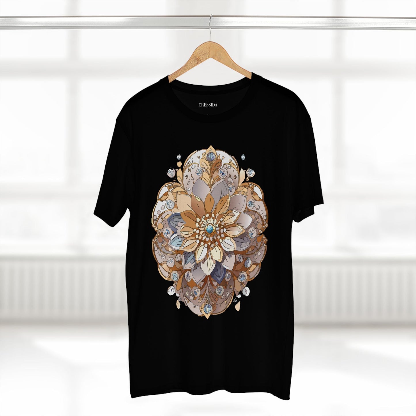 Floral Graphic T-Shirt Unisex 100 Cotton Art Design with Antique Flowers Tee 10