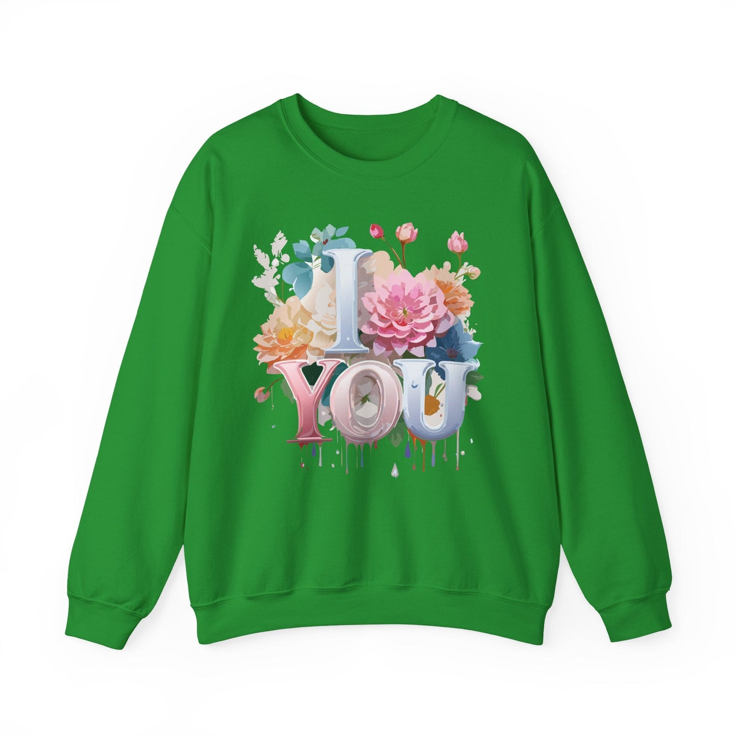 Floral Love Sweatshirt Valentines Day Unisex Crewneck Cozy Flower Design For All Season Wear