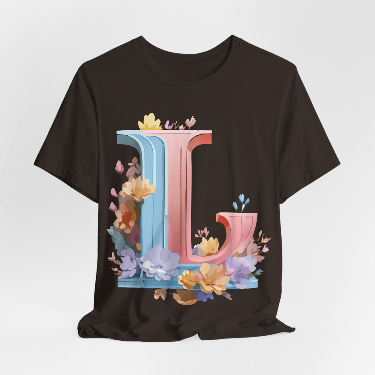 Letter L Graphic Unisex Cotton Bella+Canvas Tee with Art Letter Design
